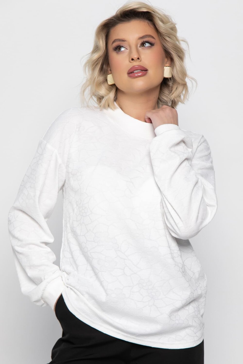 LT Collection Джемпер 575295 Б14934-3М белый