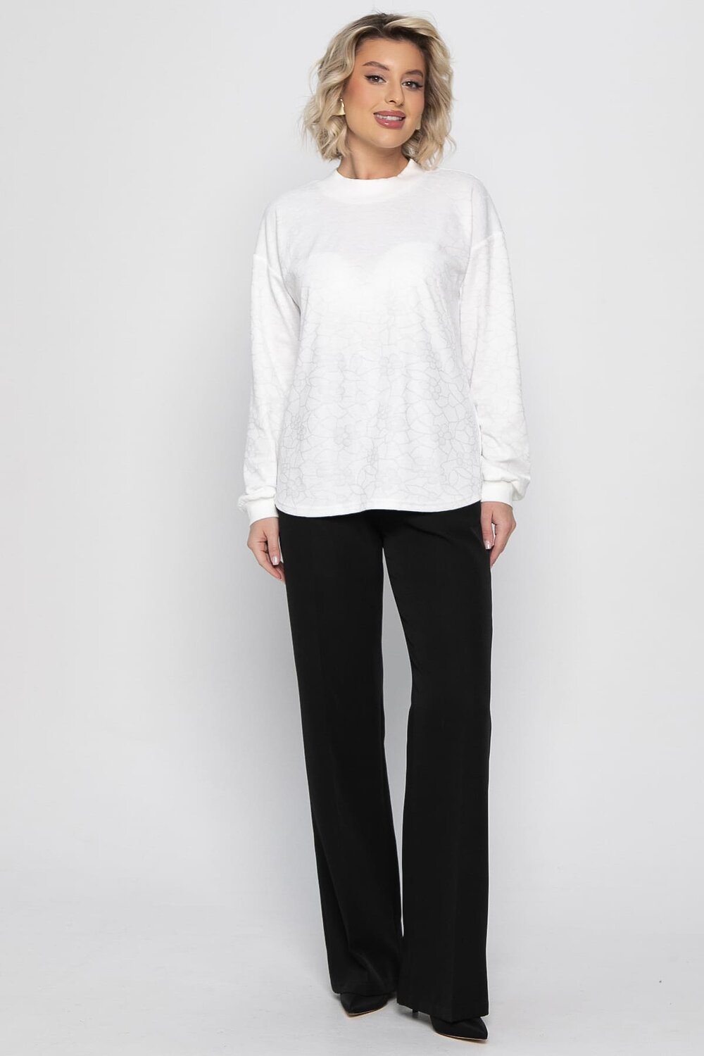 LT Collection Джемпер 575295 Б14934-3М белый