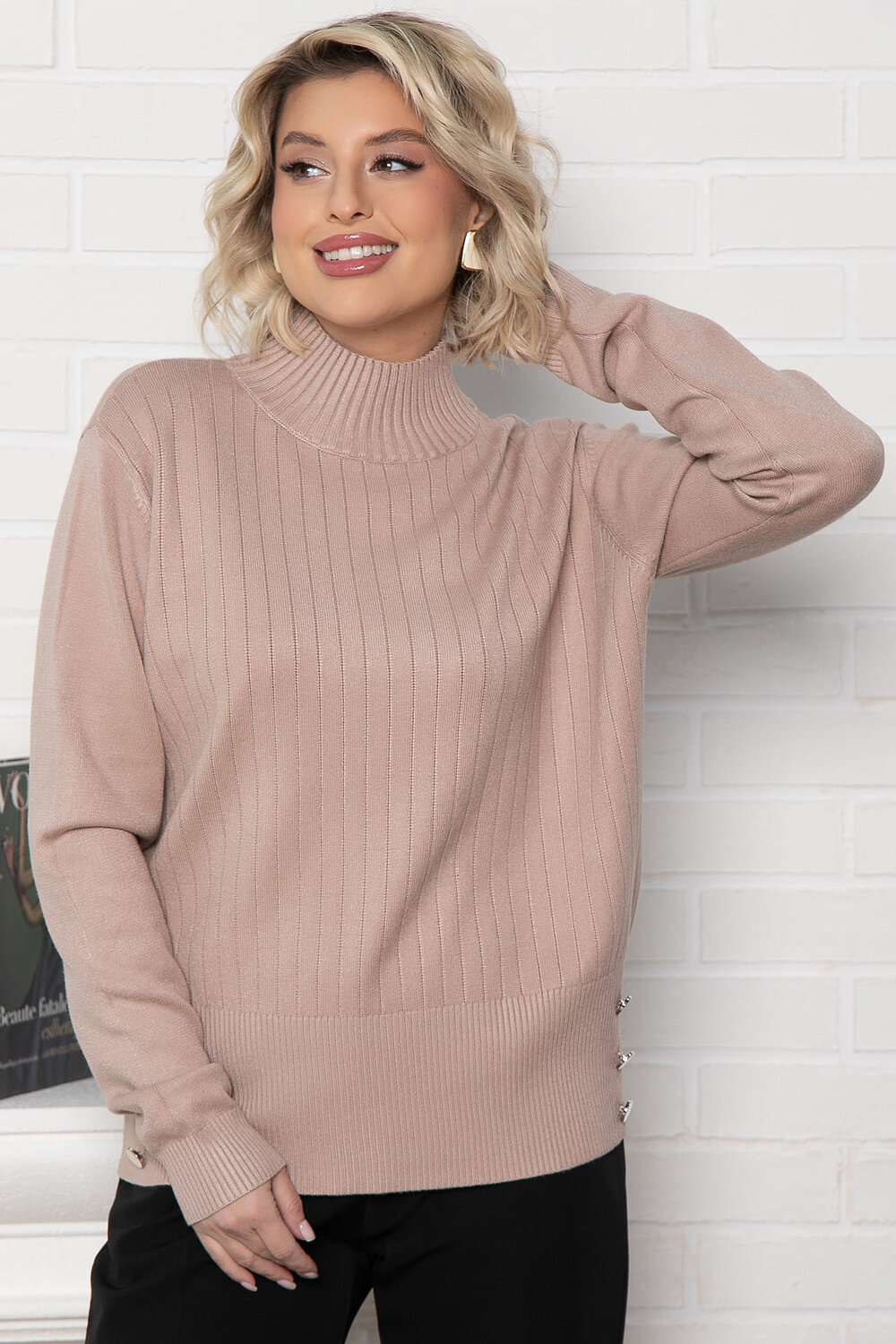 LT Collection Джемпер 575302 Б14961-18М бежевый