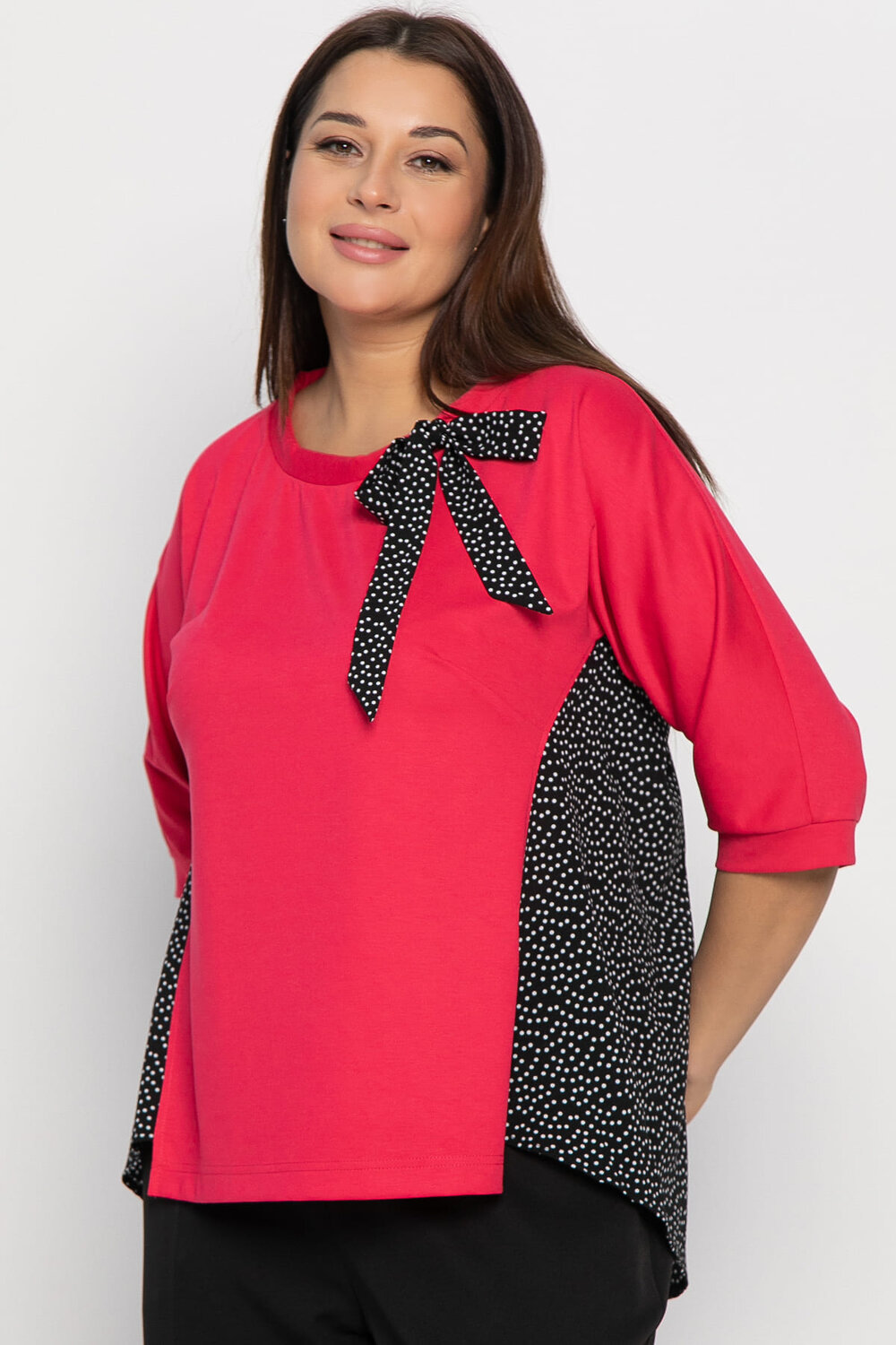 LT Collection Блуза 575308 Б14990-18М малиновый/черный