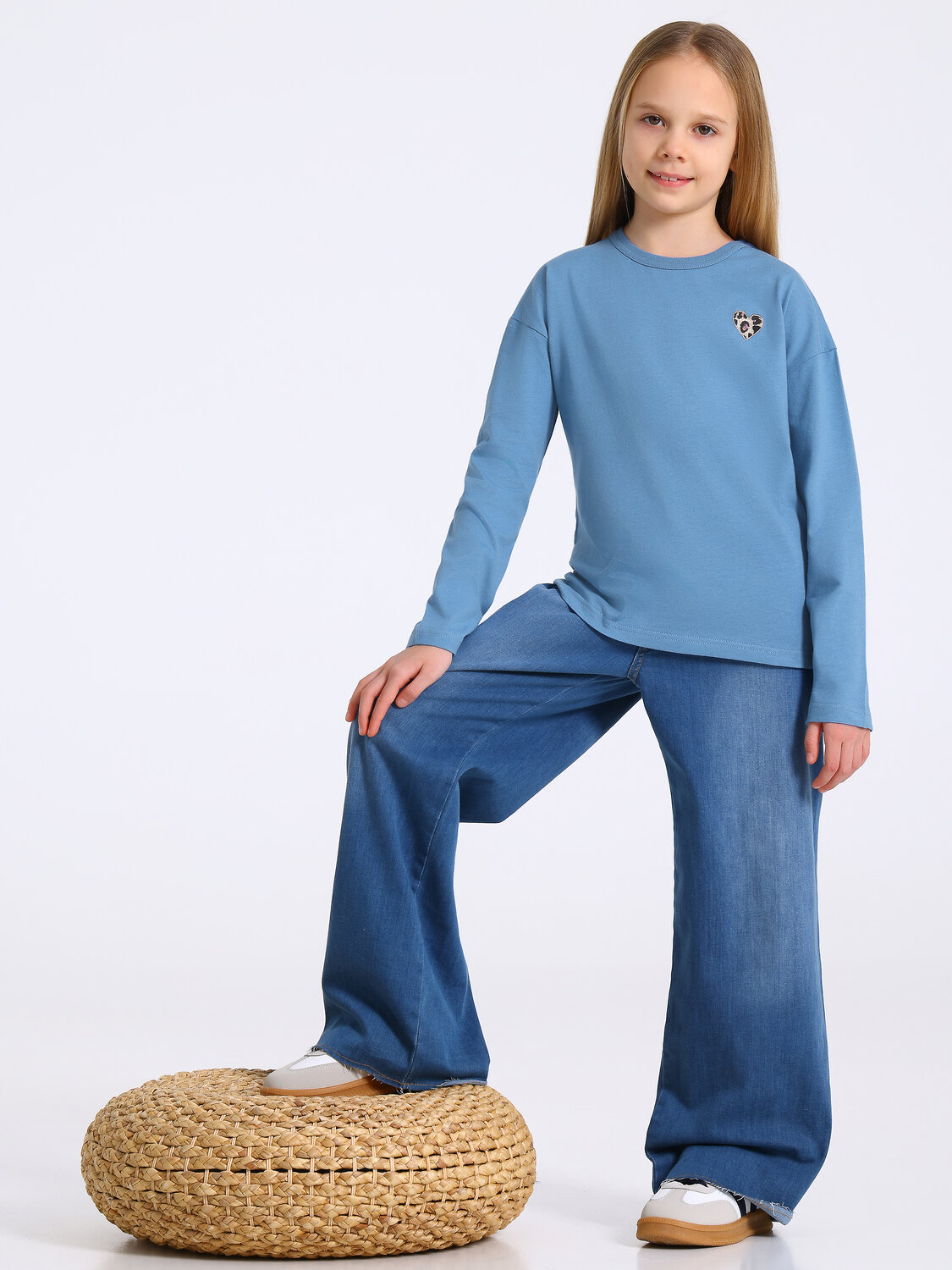 Апрель Лонгслив 575329 1ДДЛД4896001 серо-голубой