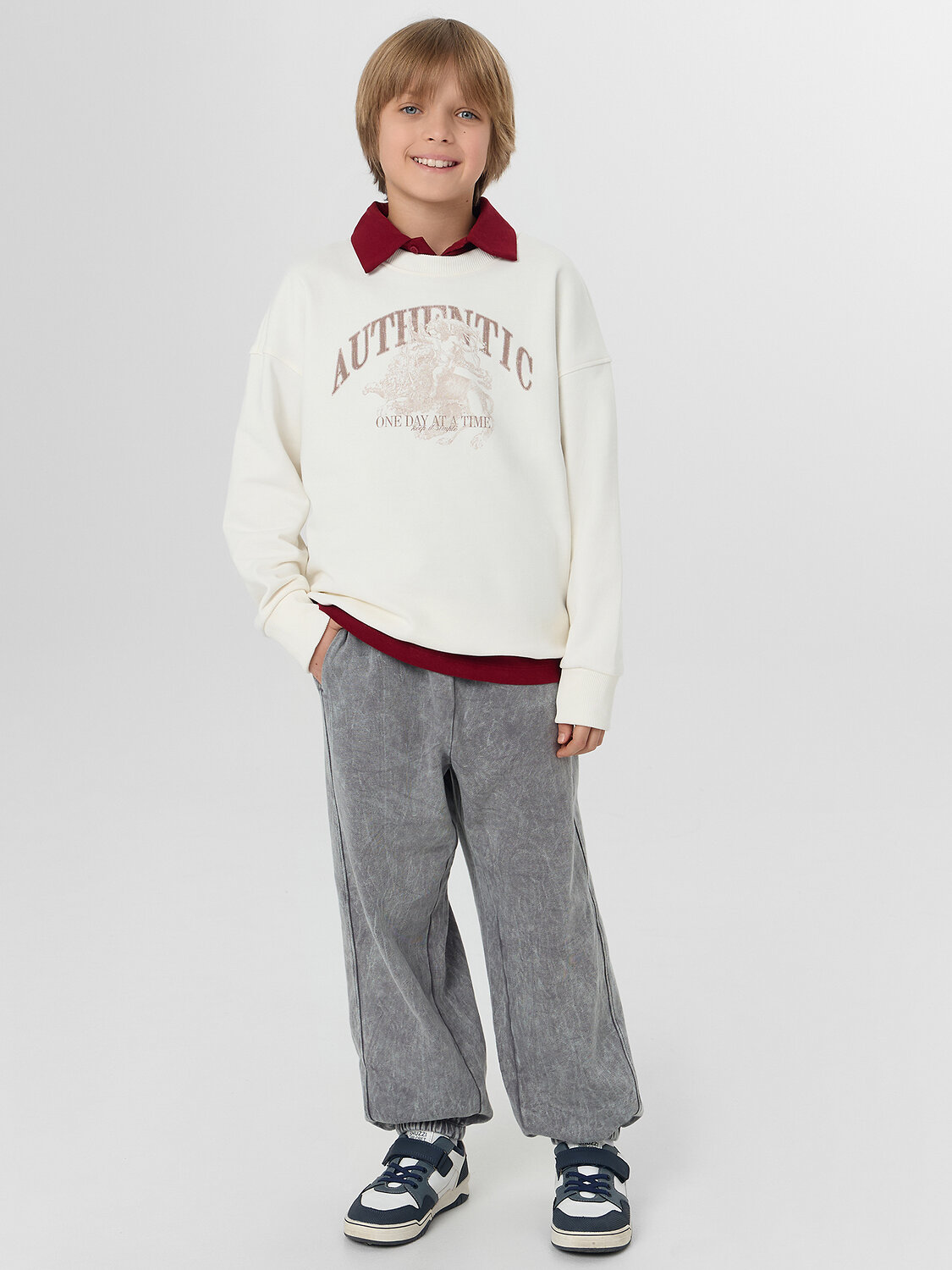 MARK FORMELLE Брюки 575336 183409 ACID WASH серый