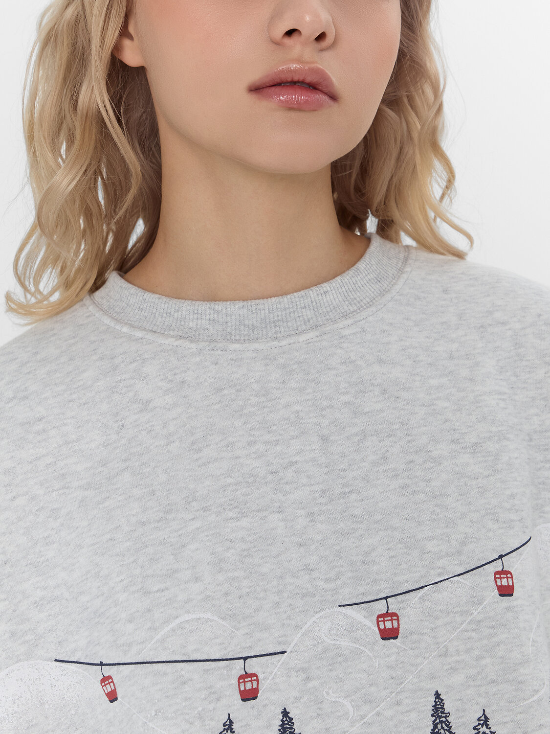 MARK FORMELLE Свитшот 575353 122887/1 серый меланж+печать