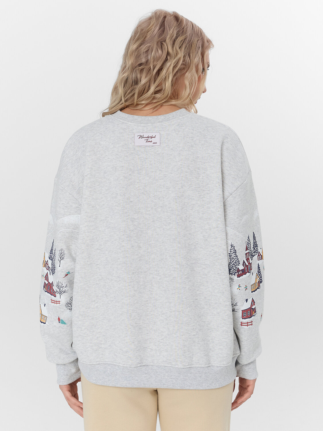 MARK FORMELLE Свитшот 575353 122887/1 серый меланж+печать