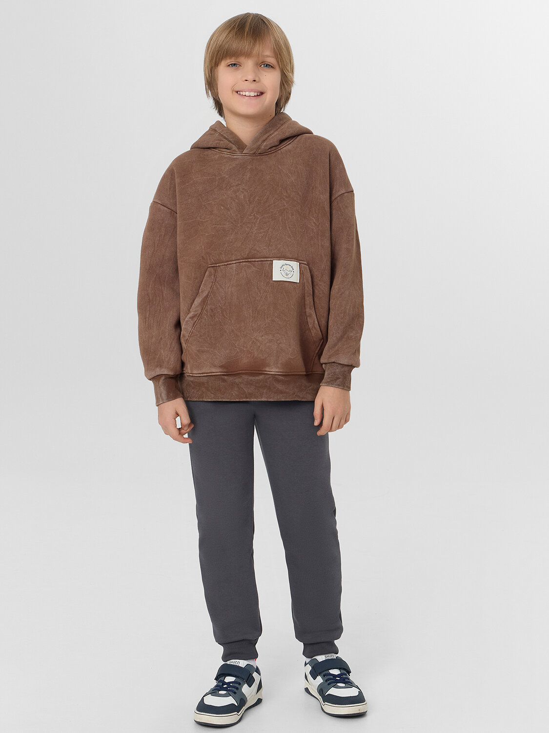 MARK FORMELLE Худи 575357 123416-1 ACID WASH коричневый