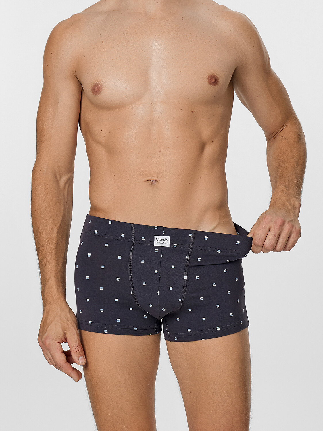 MARK FORMELLE Трусы 575366 411230 прямоугольники на т.сером