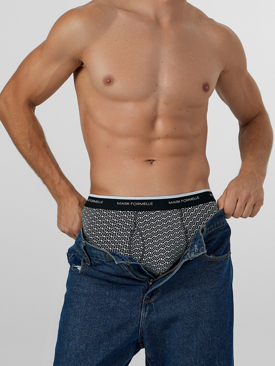 MARK FORMELLE Трусы 575367 411232 квадратный узор на черном