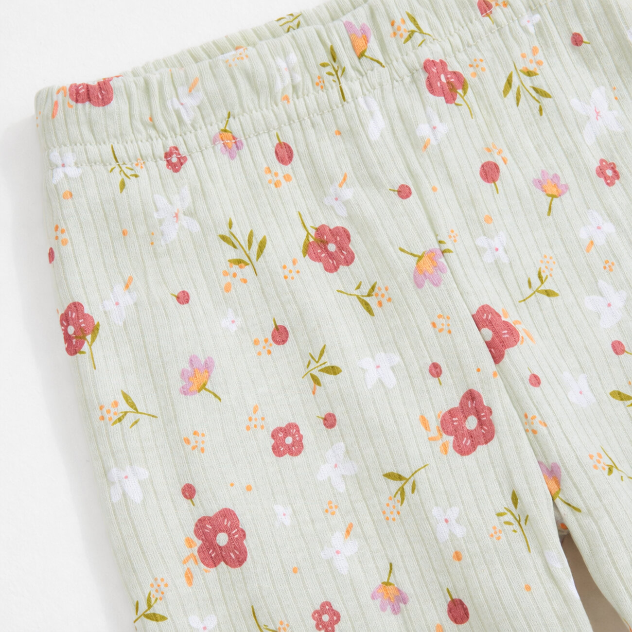 YOULALA Лосины 575414 1898700104 нежно-зеленый/цветы