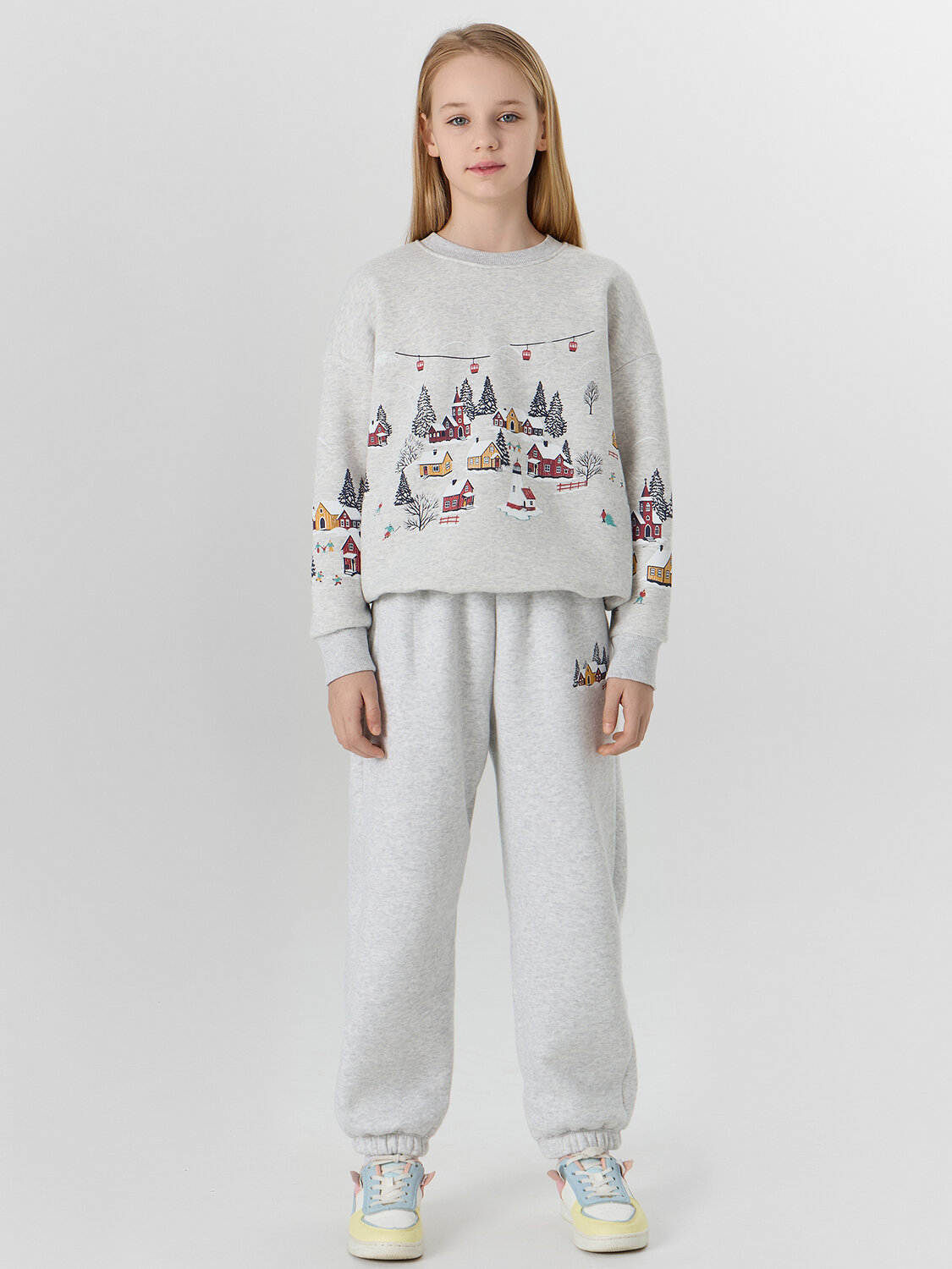 MARK FORMELLE Брюки 575475 187770-1 серый меланж+печать