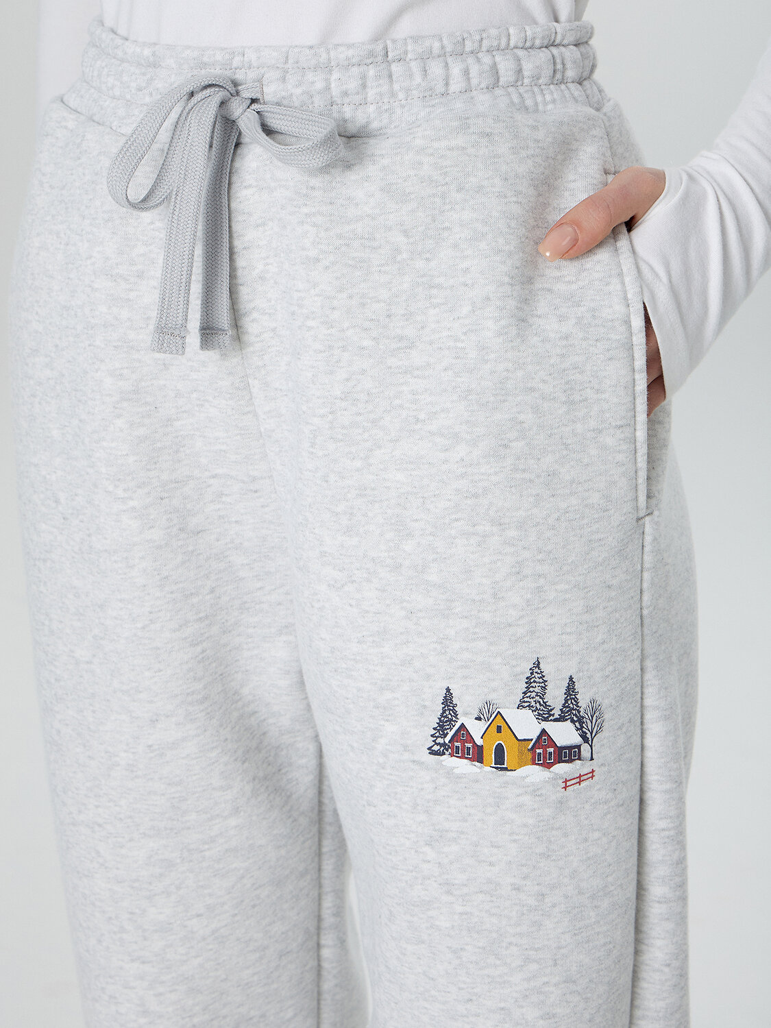 MARK FORMELLE Брюки 575481 182444 серый меланж+печать