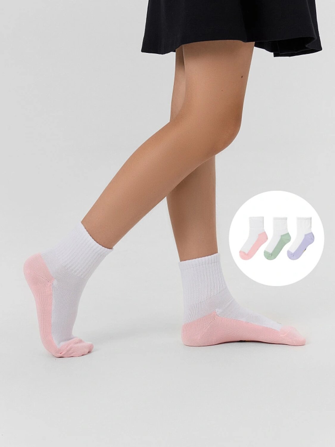 MARK FORMELLE Детские носки 575647 444A-3078 белый/розовый/св.эвкалипт/св.лаванда/