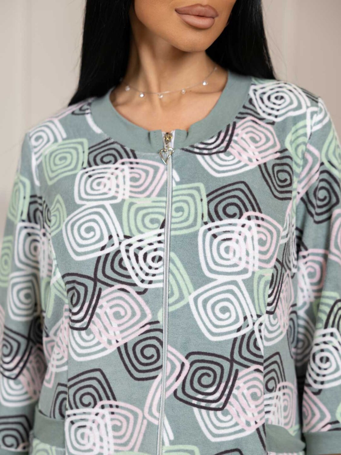 Текс-плюс Халат 575829 НФ-00245898 Ментол,розовый