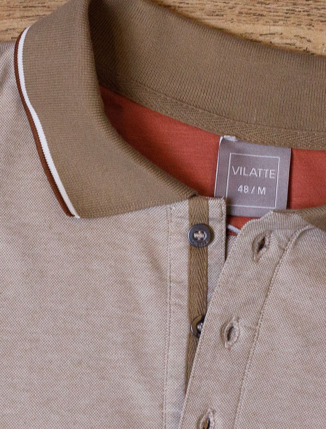 VILATTE Футболка 575857 U49.044 бежевый меланж