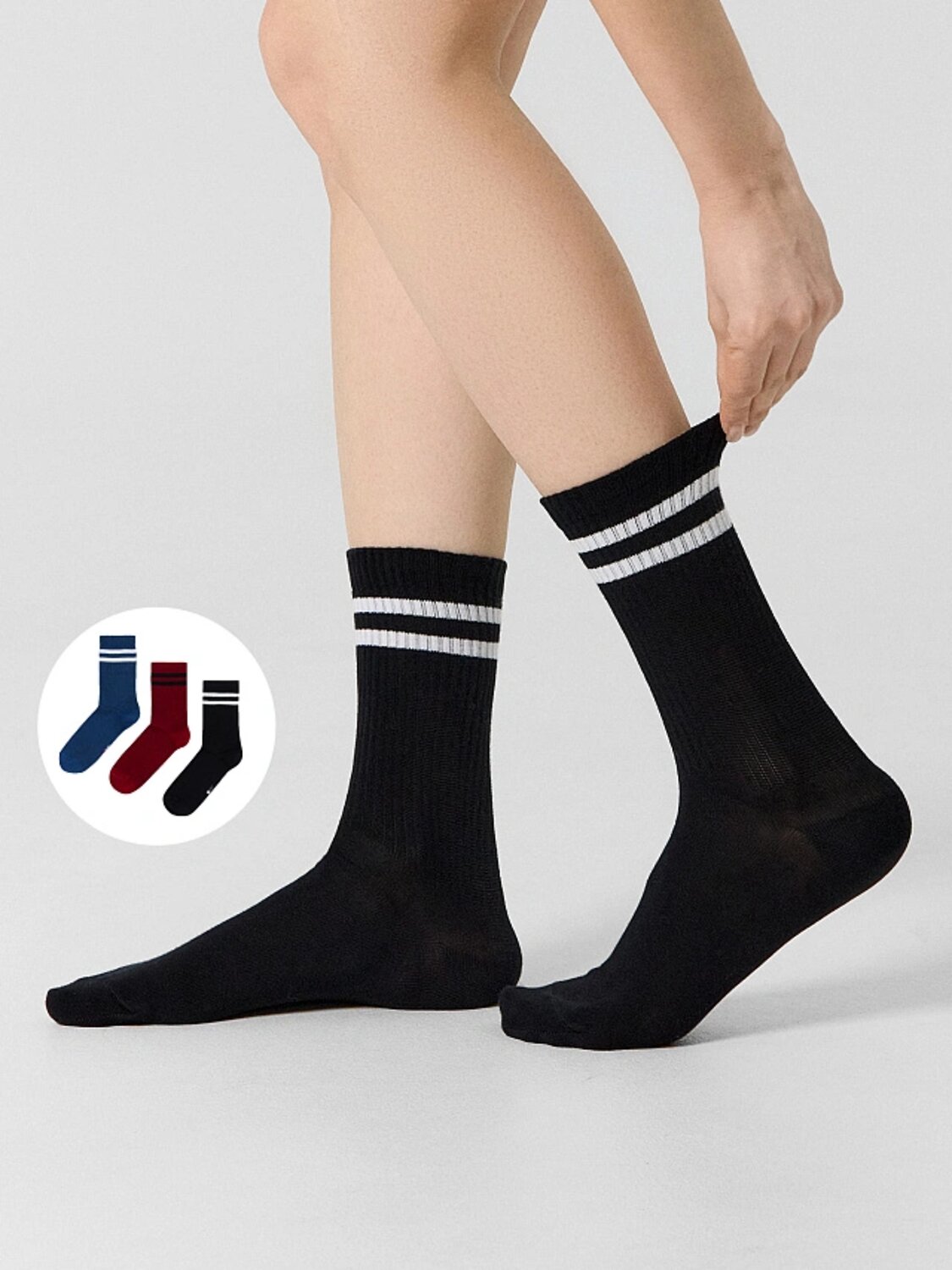 MARK FORMELLE Женские носки 575922 217A-574 черный /вишневый /джинсовый/