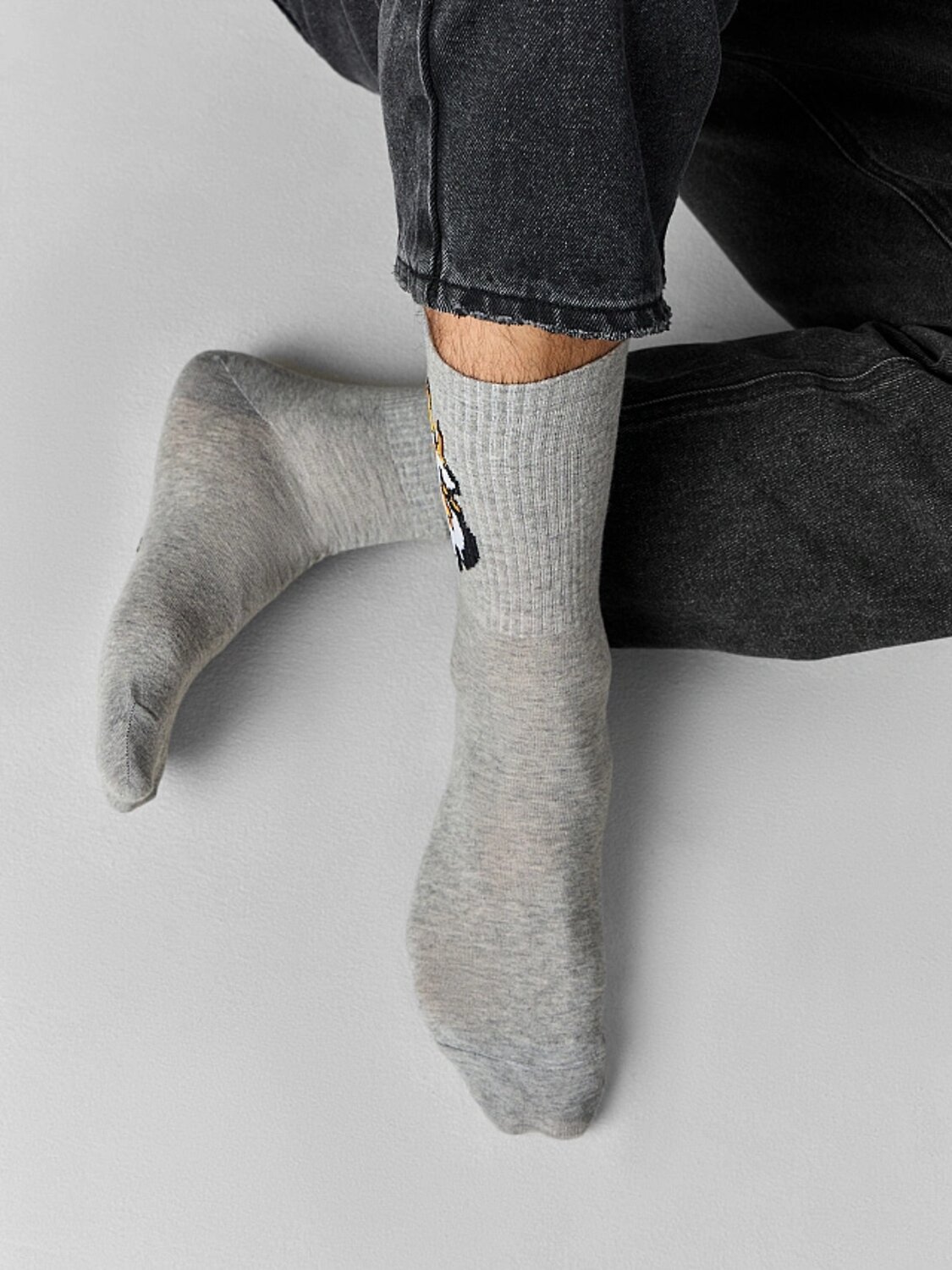 MARK FORMELLE Мужские носки 575946 107K-3347 серый меланж