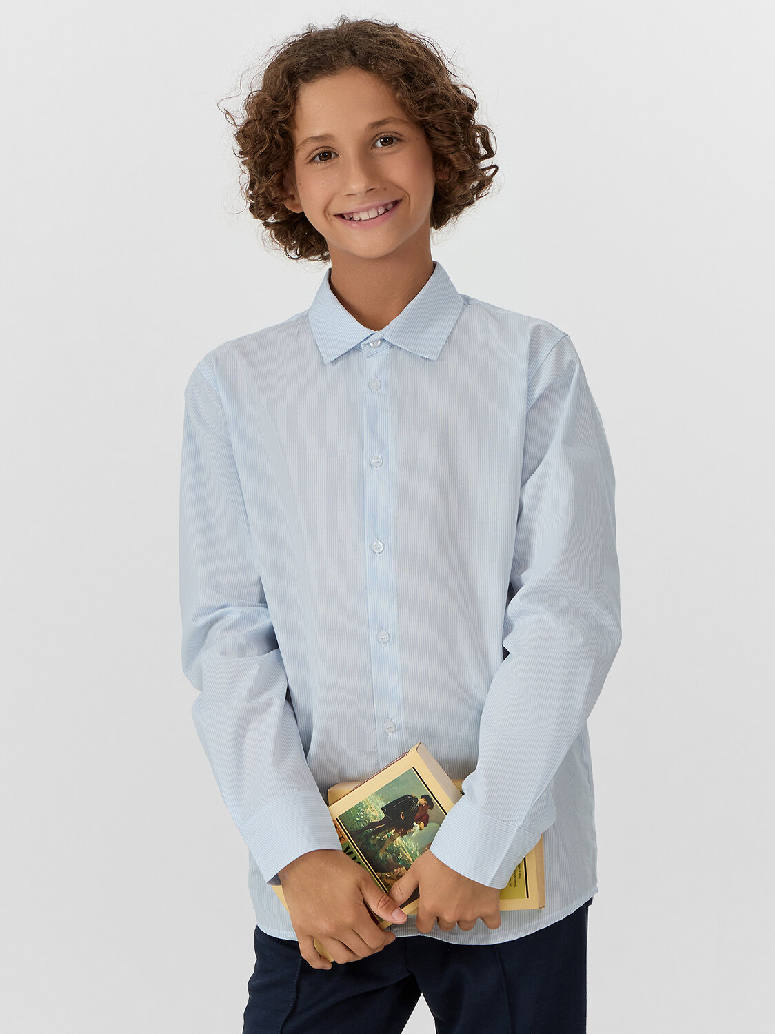 MARK FORMELLE Рубашка 575978 123478 бело -голубая полоска