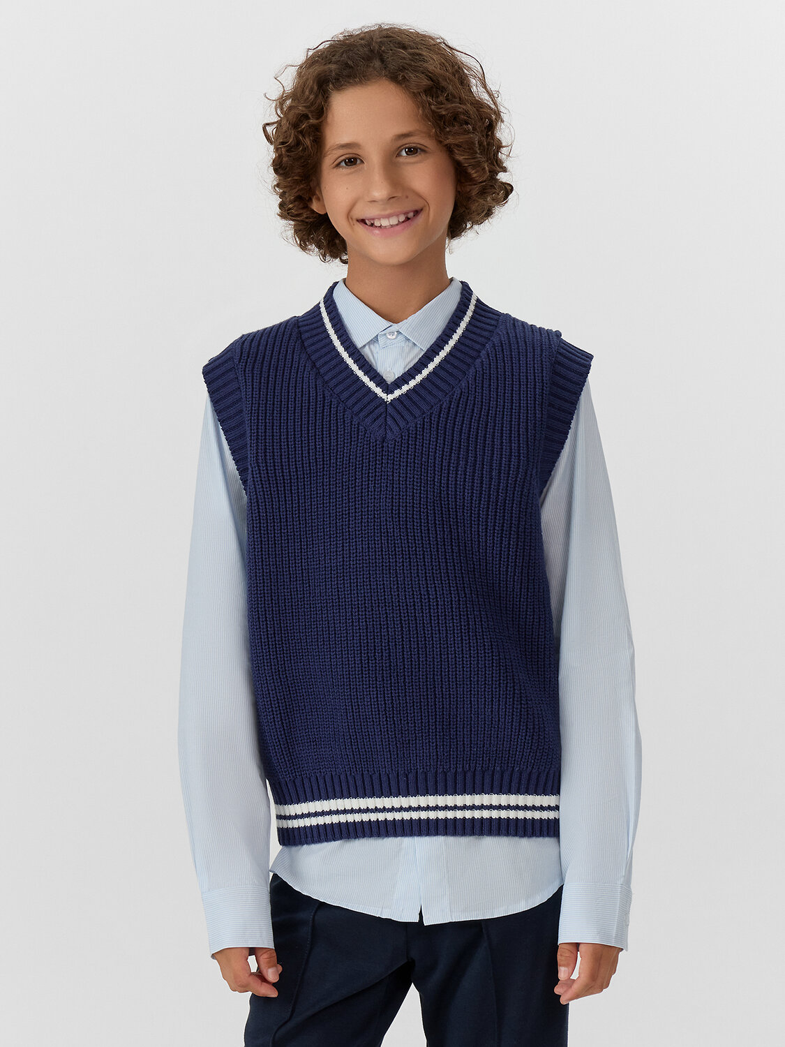 MARK FORMELLE Рубашка 575978 123478 бело -голубая полоска