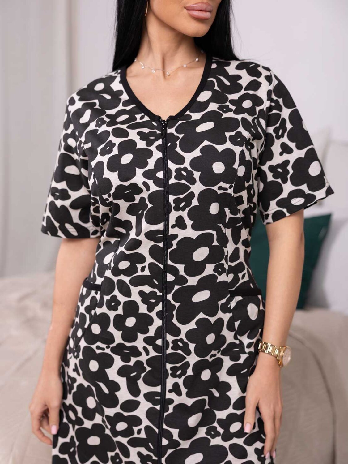 Текс-плюс Халат 575983 00-00246296 Черный, бежевый