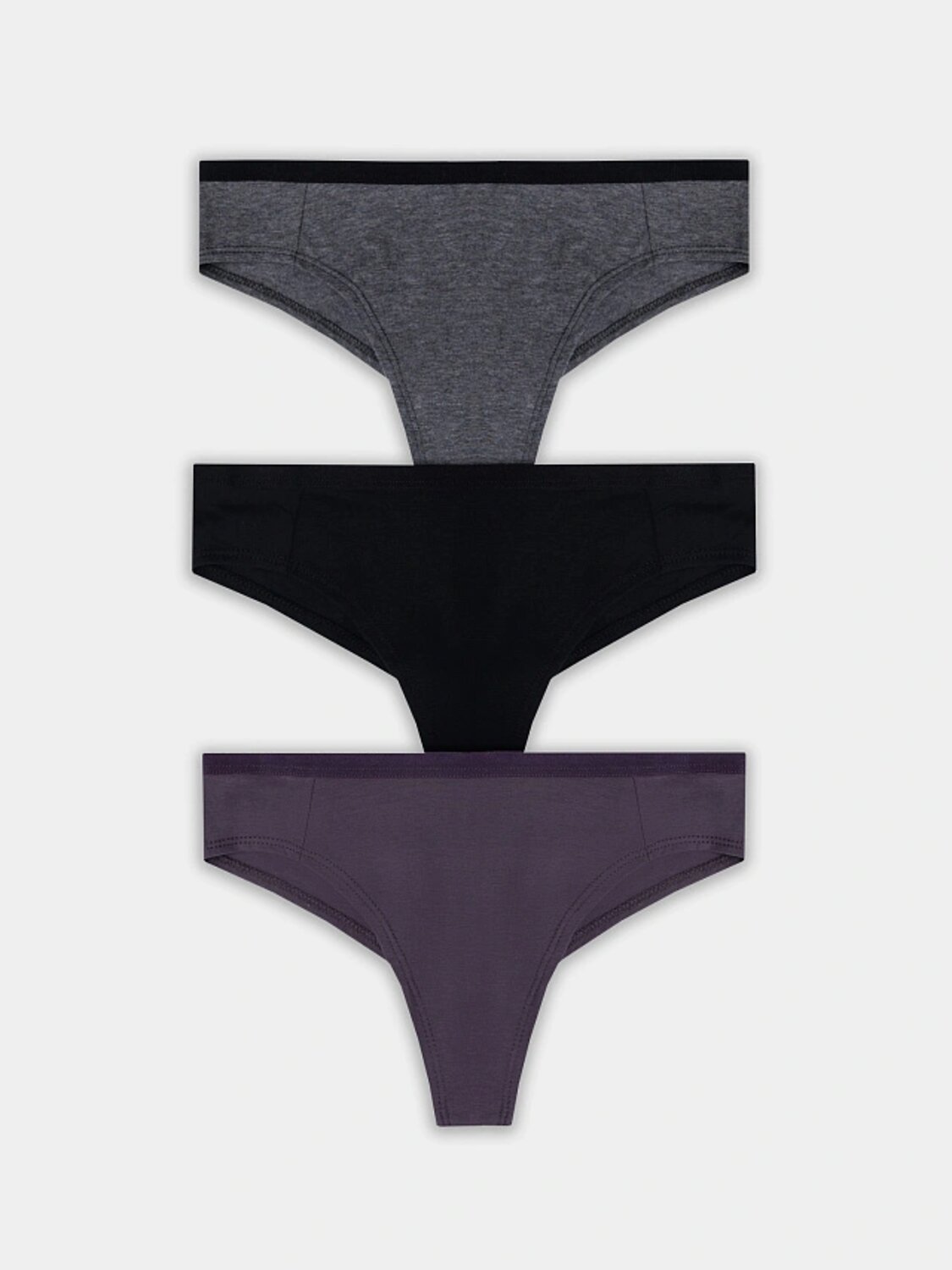 MARK FORMELLE Трусы 576026 412247H-3 меланж темно-серый+гортензия +черный