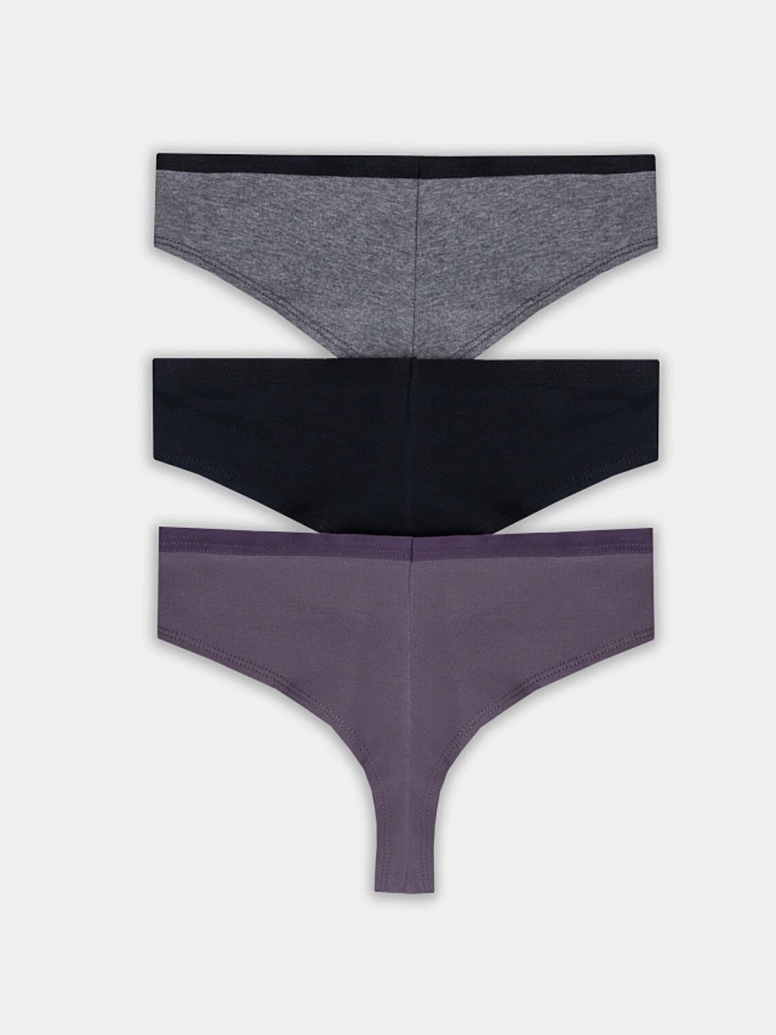 MARK FORMELLE Трусы 576026 412247H-3 меланж темно-серый+гортензия +черный