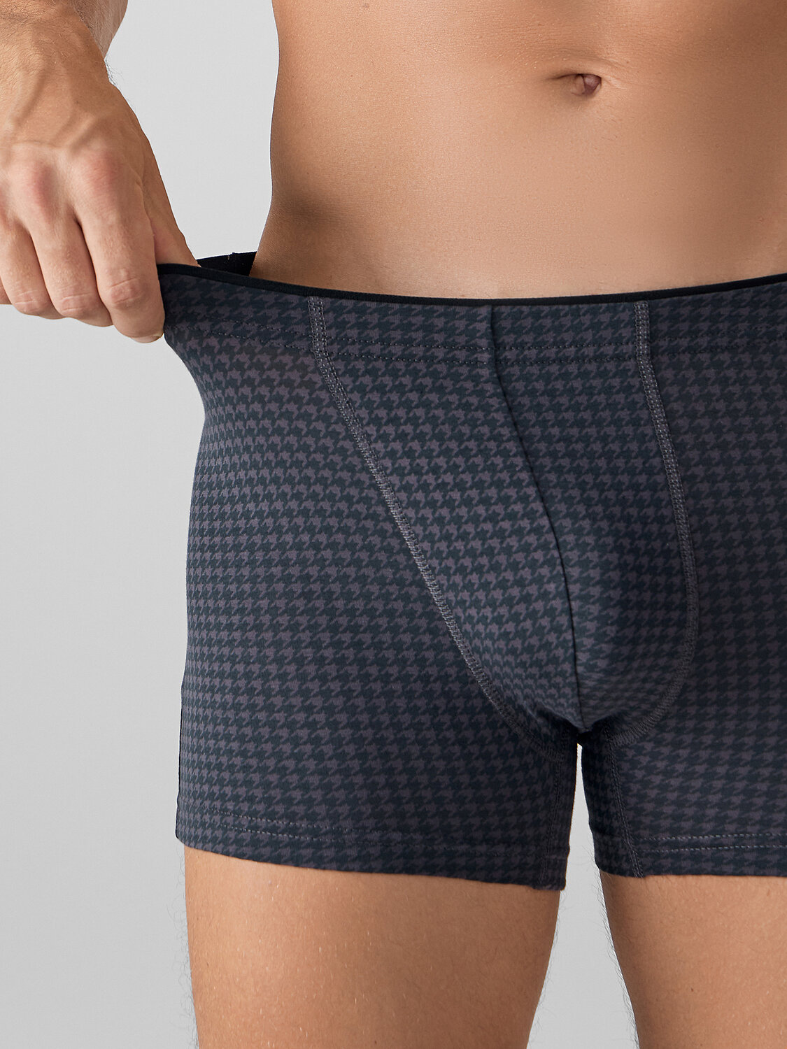 MARK FORMELLE Трусы 576038 411134 черная гусиная лапка на т.сером