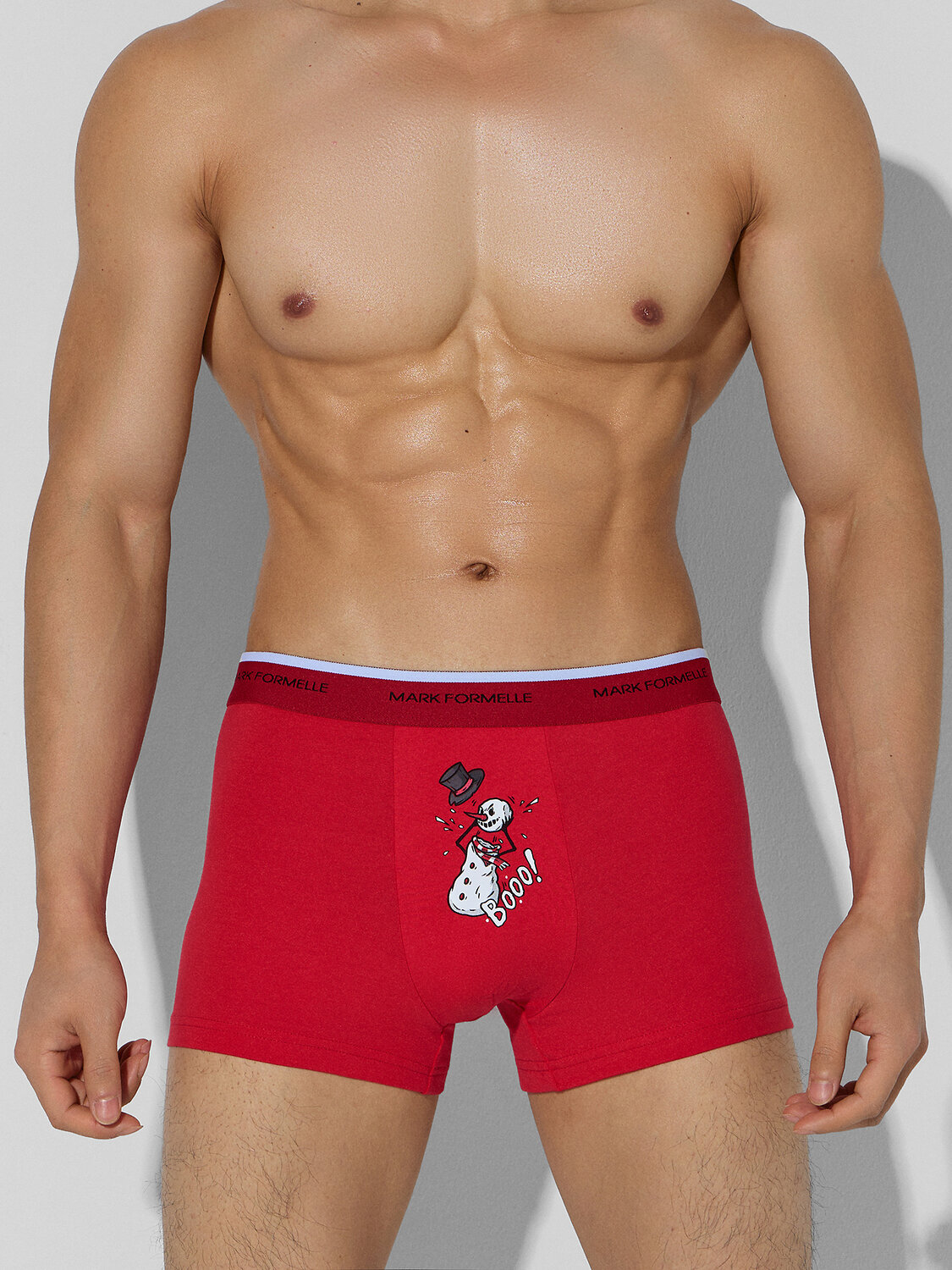 MARK FORMELLE Трусы 576045 411228-2 красный +Деды морозы на черном