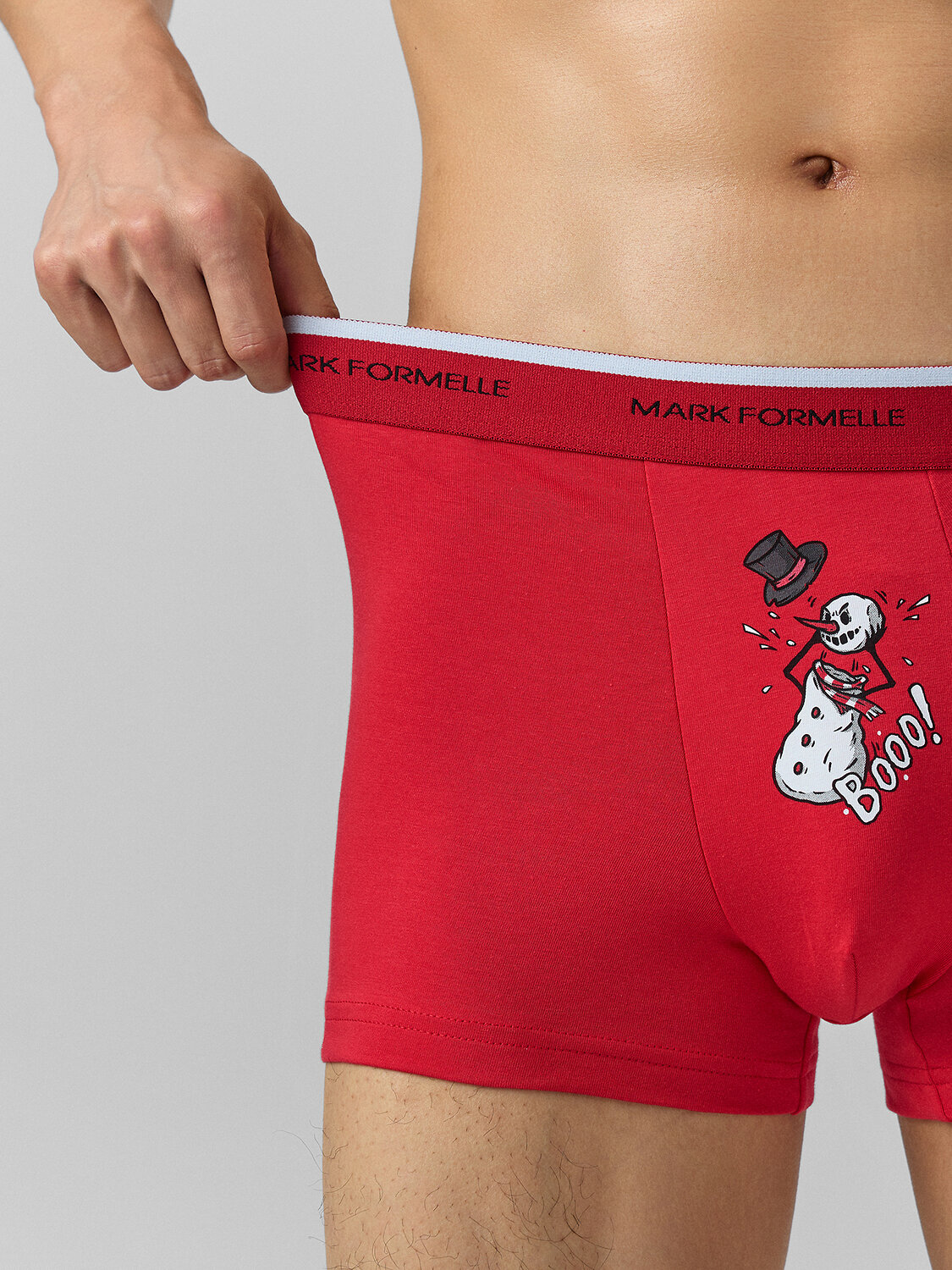 MARK FORMELLE Трусы 576045 411228-2 красный +Деды морозы на черном