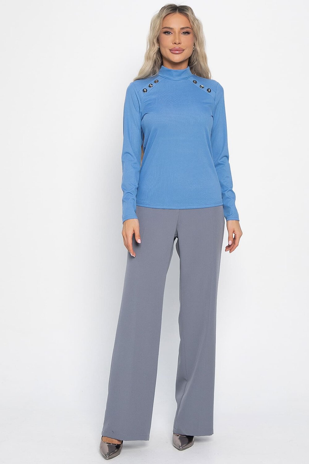 LT Collection Блуза 576074 Б14996-50М голубой