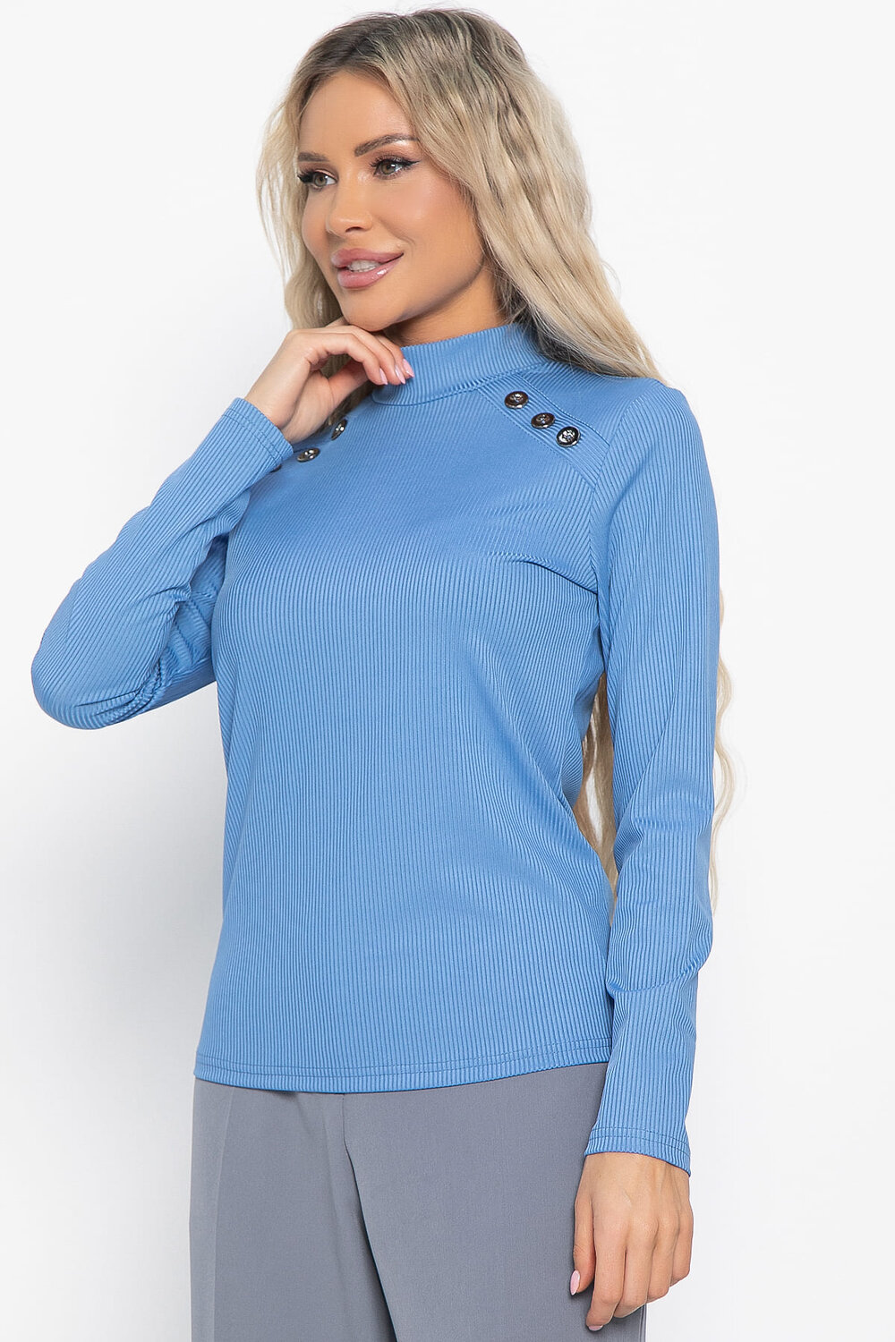 LT Collection Блуза 576074 Б14996-50М голубой