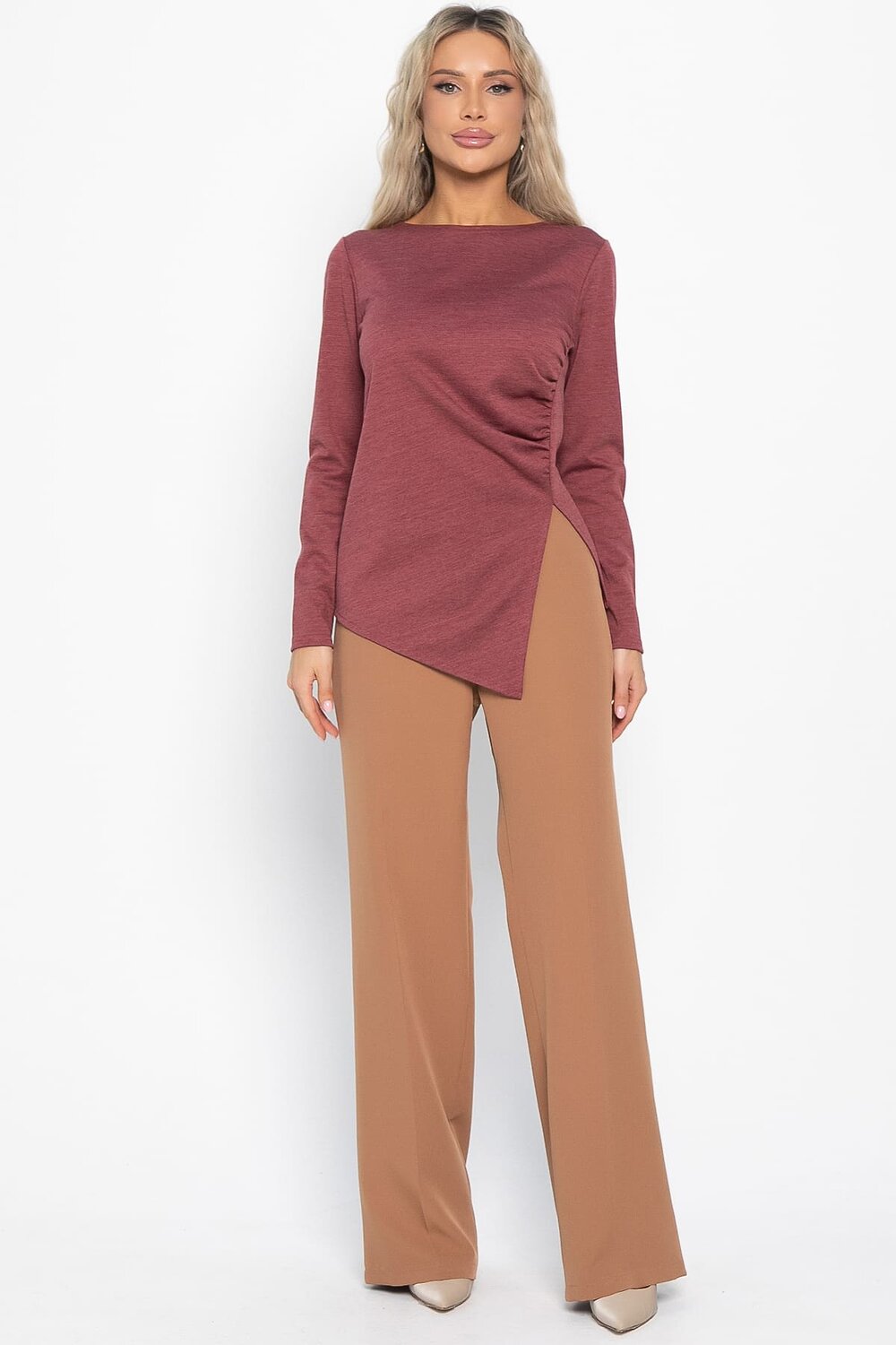 LT Collection Блуза 576076 Б14995-50М бордовый