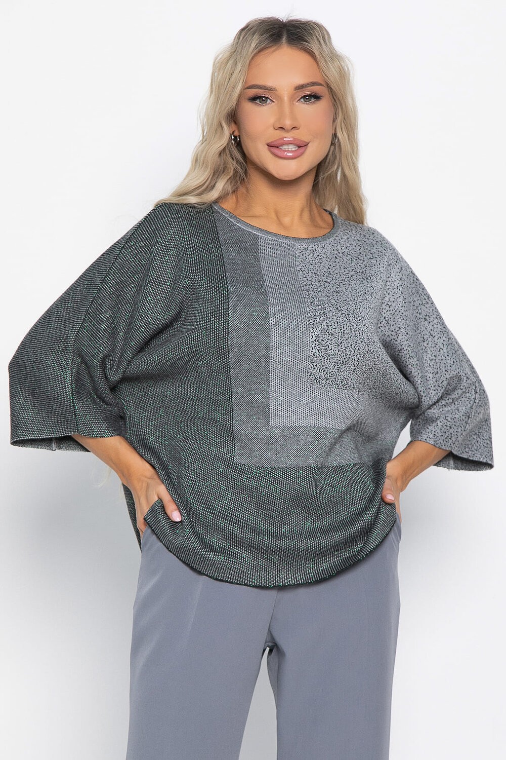 LT Collection Джемпер 576077 Б14998-4М серый