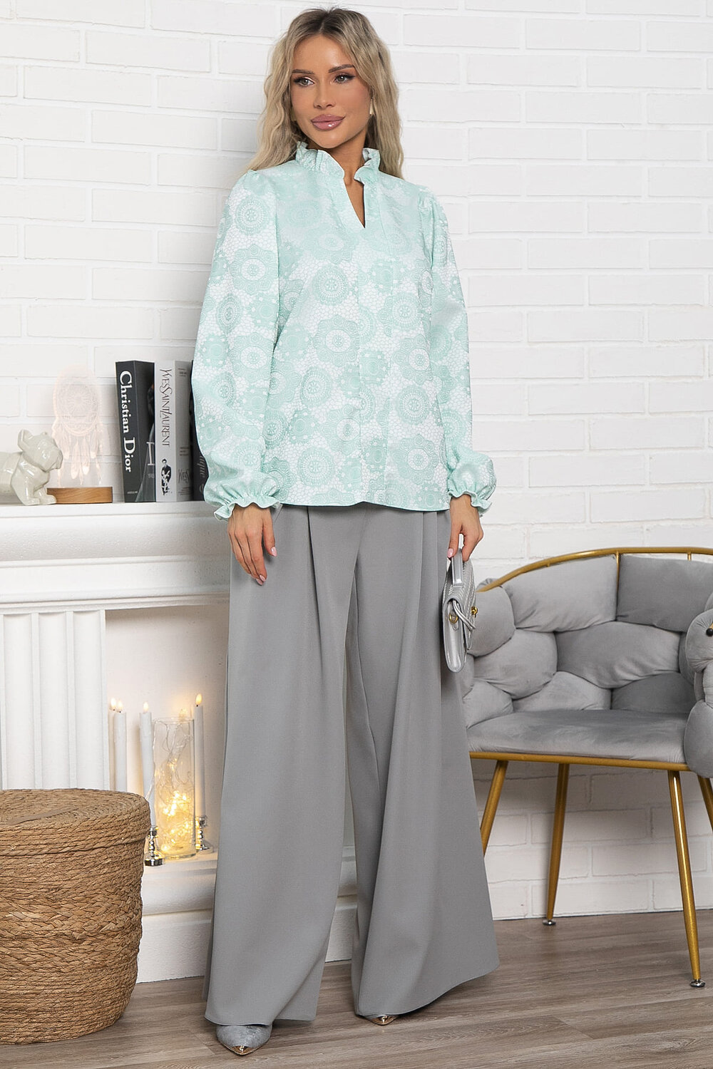 LT Collection Блуза 576085 Б15017-18М мятный