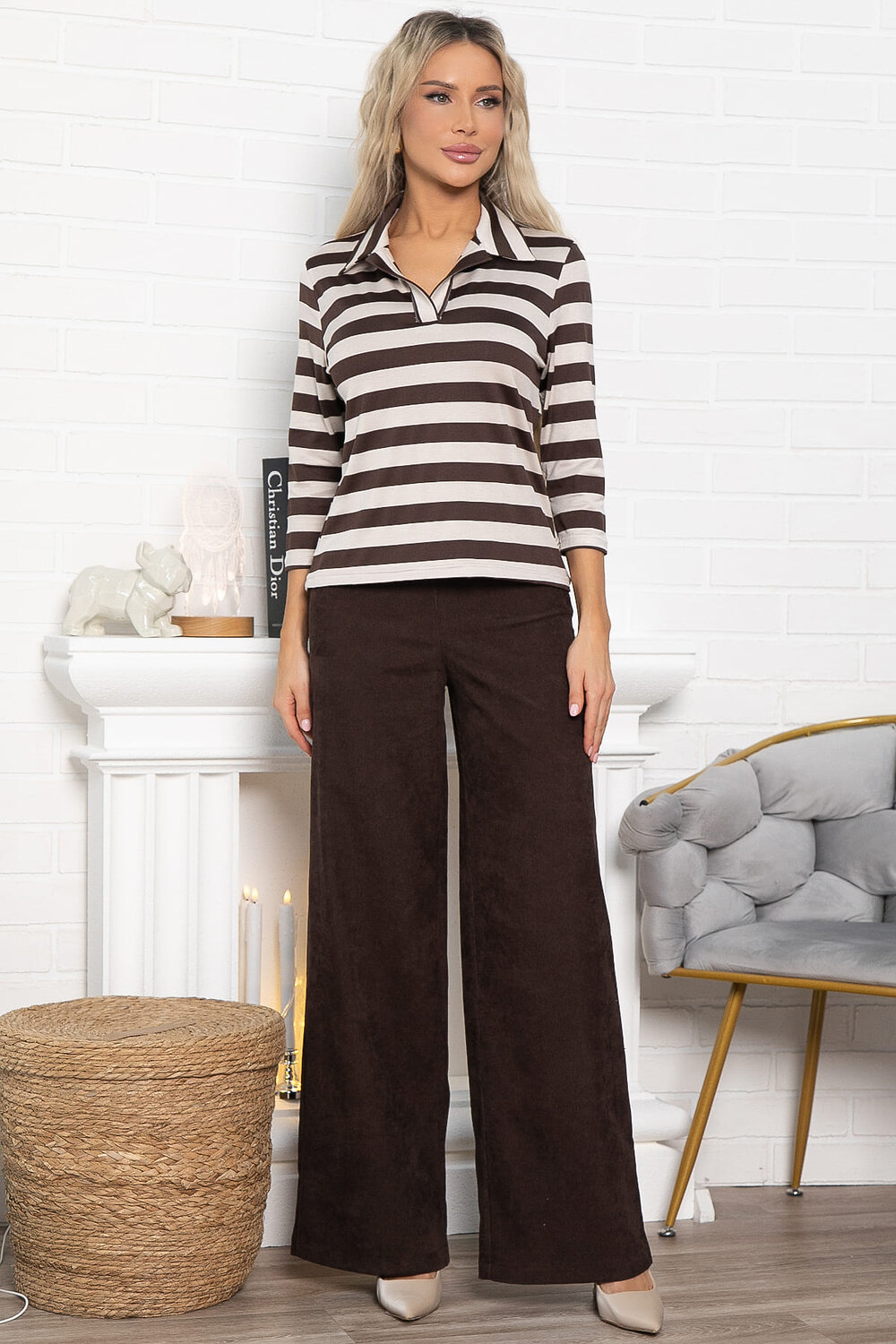 LT Collection Костюм 576086 К15020-10М коричневый/бежевый