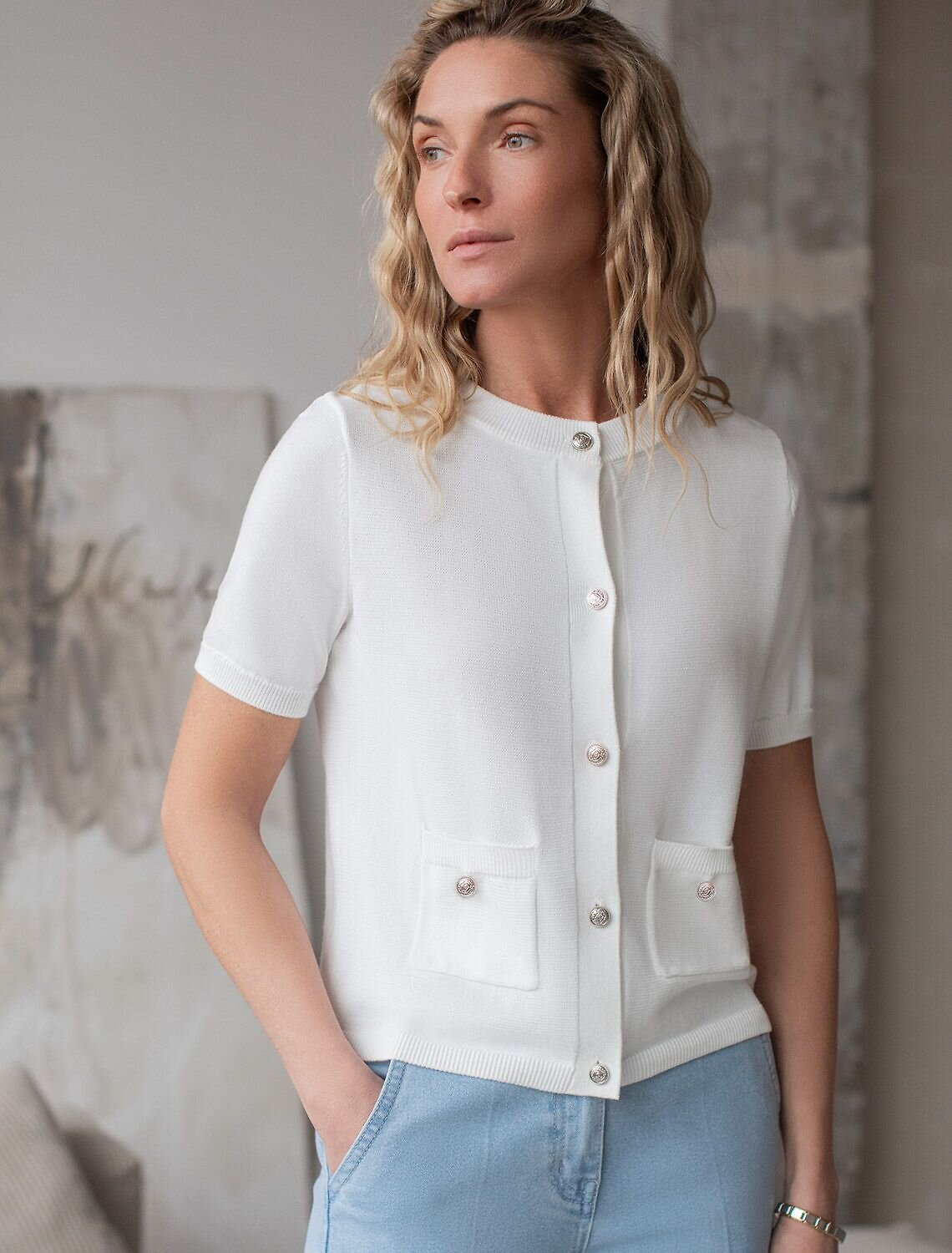 VILATTE Кардиган 576087 D31.151 белый