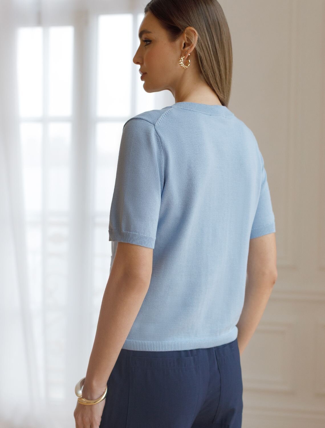 VILATTE Кардиган 576091 D31.151 светло-голубой