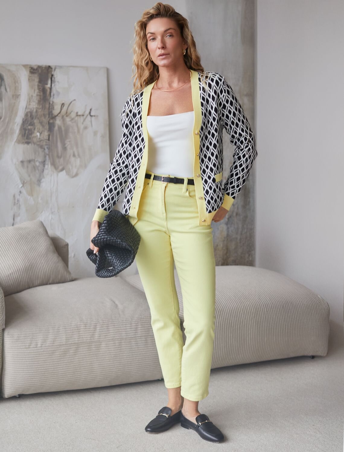 VILATTE Кардиган 576093 D31.152 белый-черный