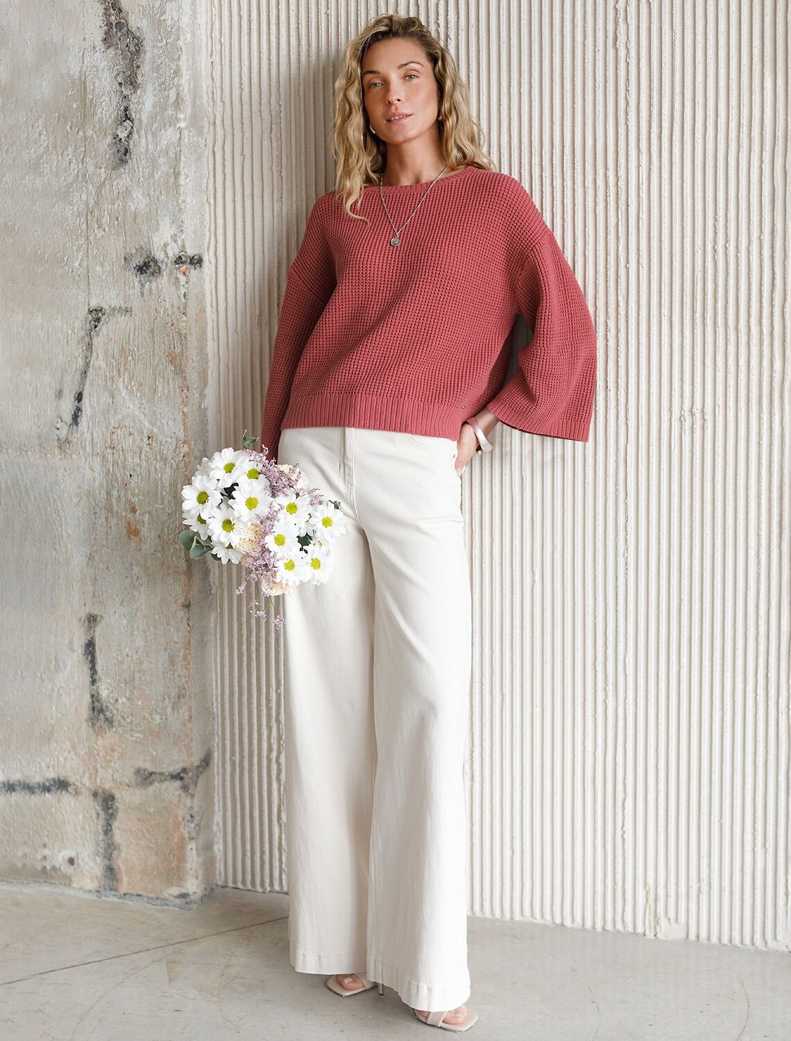 VILATTE Джемпер 576096 D39.379 пыльно-розовый