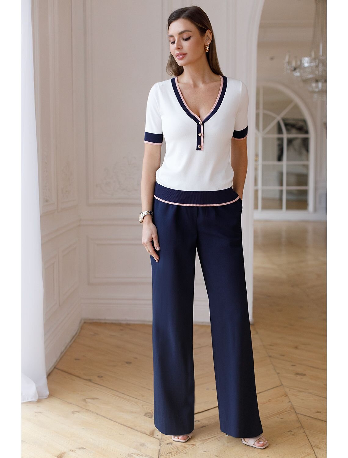 VILATTE Джемпер 576101 D39.387 белый