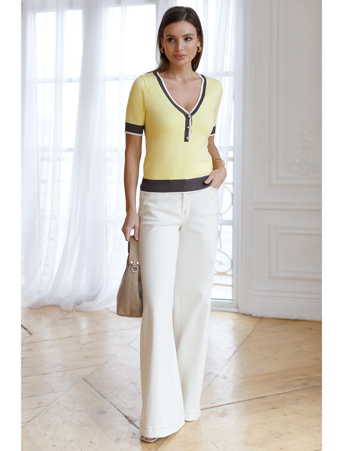 VILATTE Джемпер 576103 D39.387 лимонный