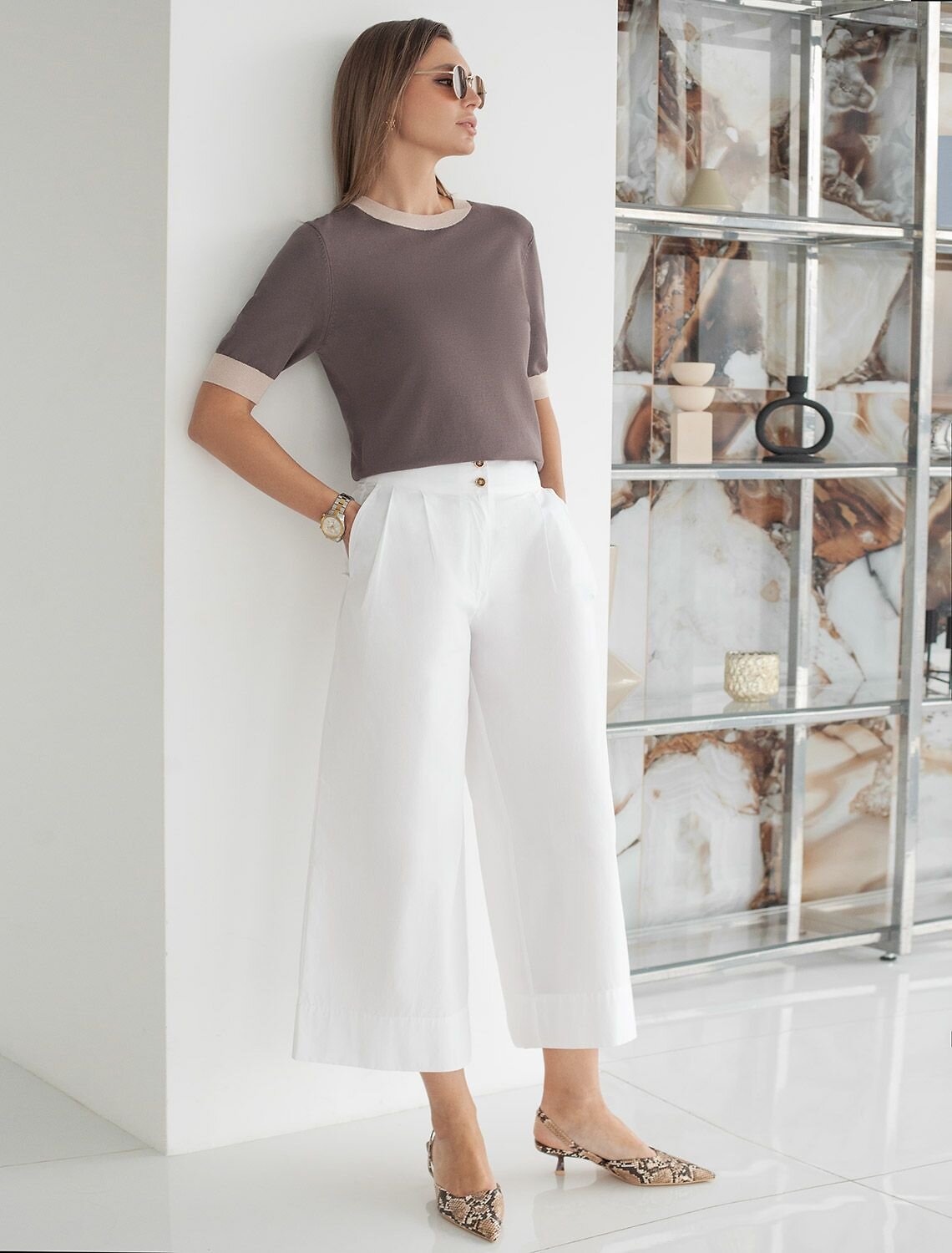 VILATTE Джемпер 576109 D39.388 кофейный