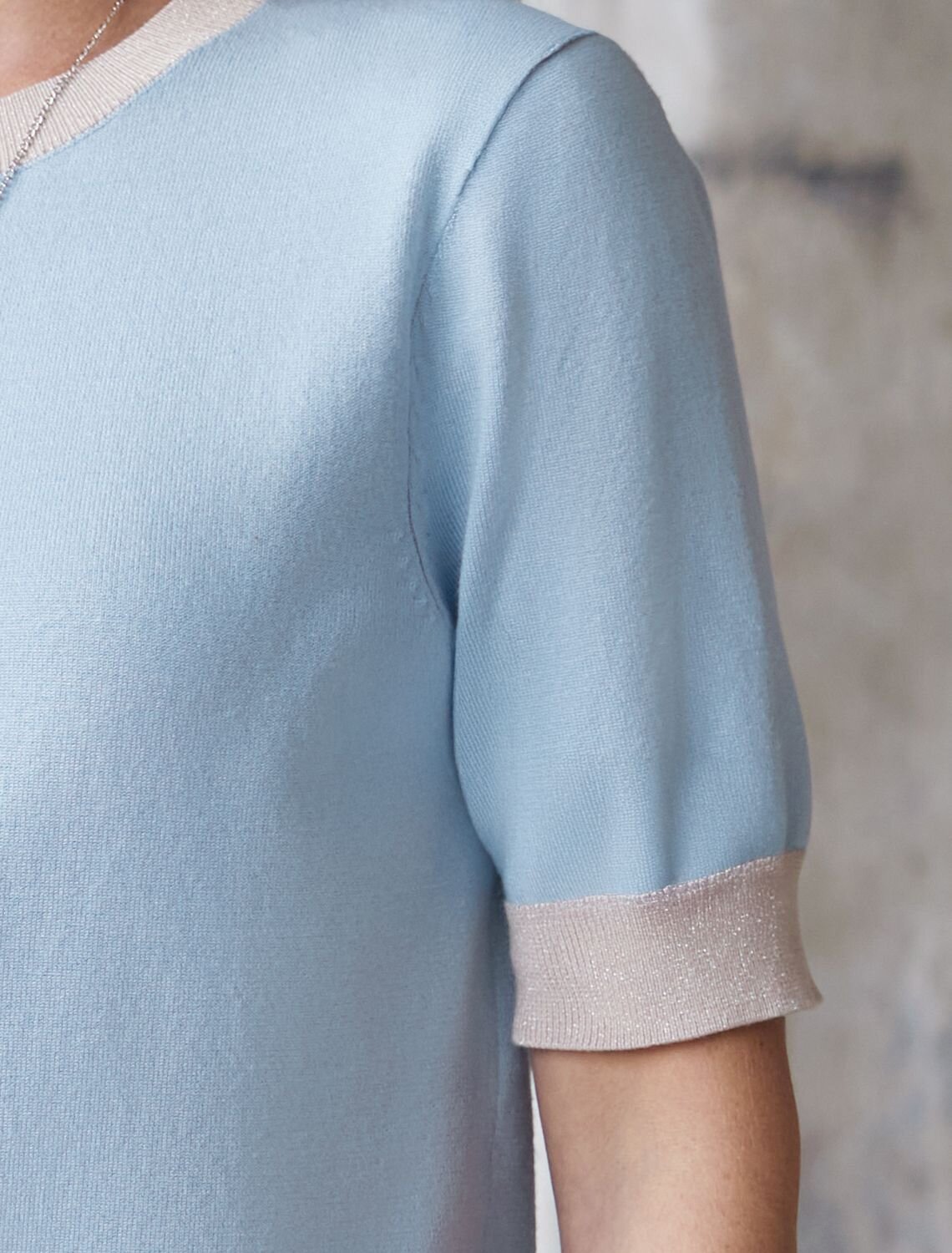 VILATTE Джемпер 576111 D39.388 светло-голубой