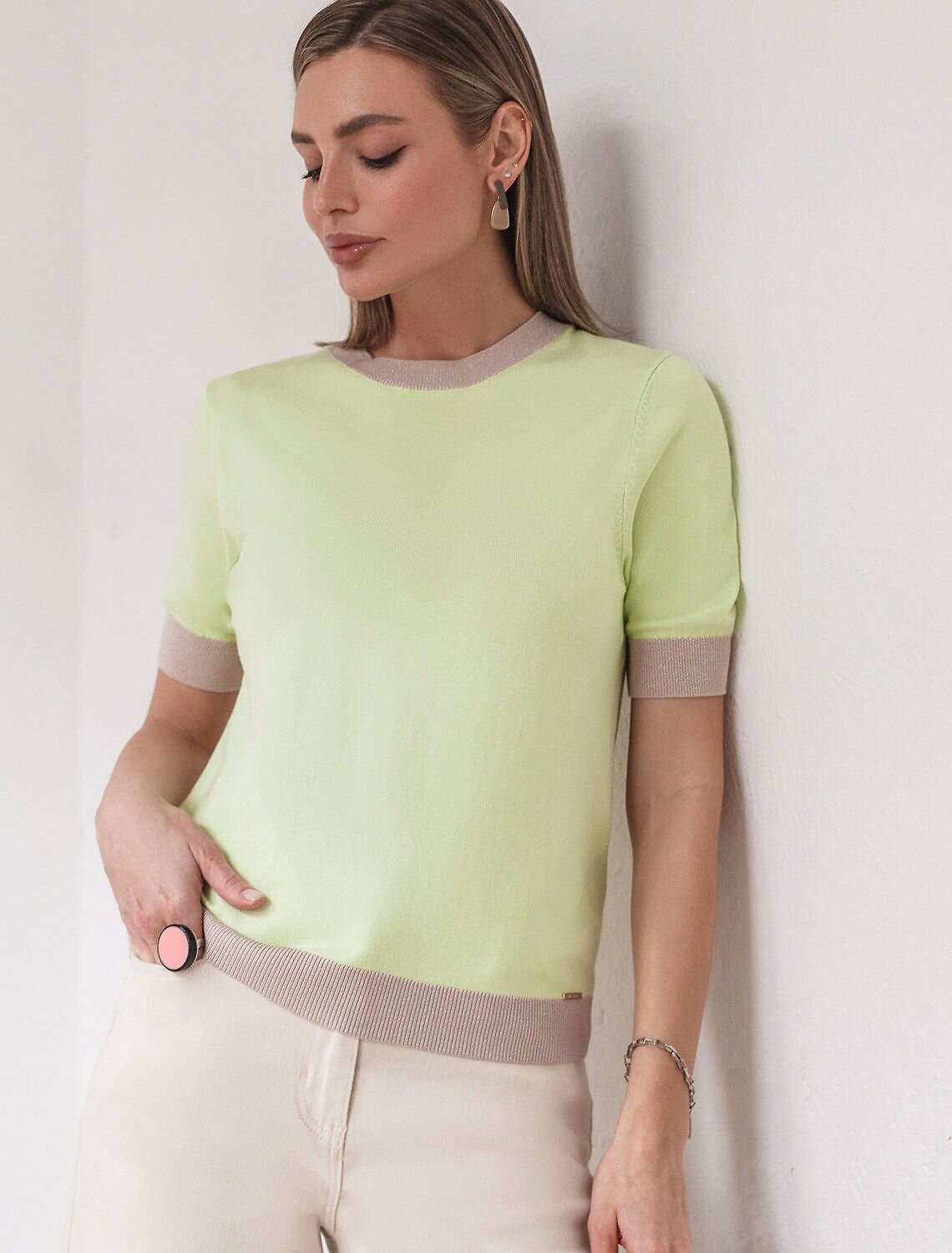 VILATTE Джемпер 576112 D39.388 светло-зеленый