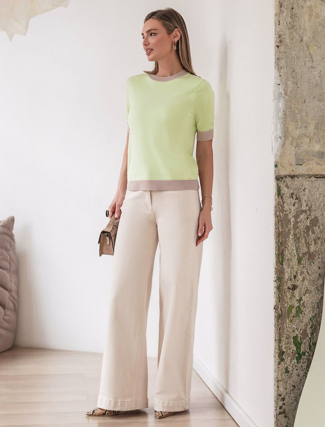 VILATTE Джемпер 576112 D39.388 светло-зеленый