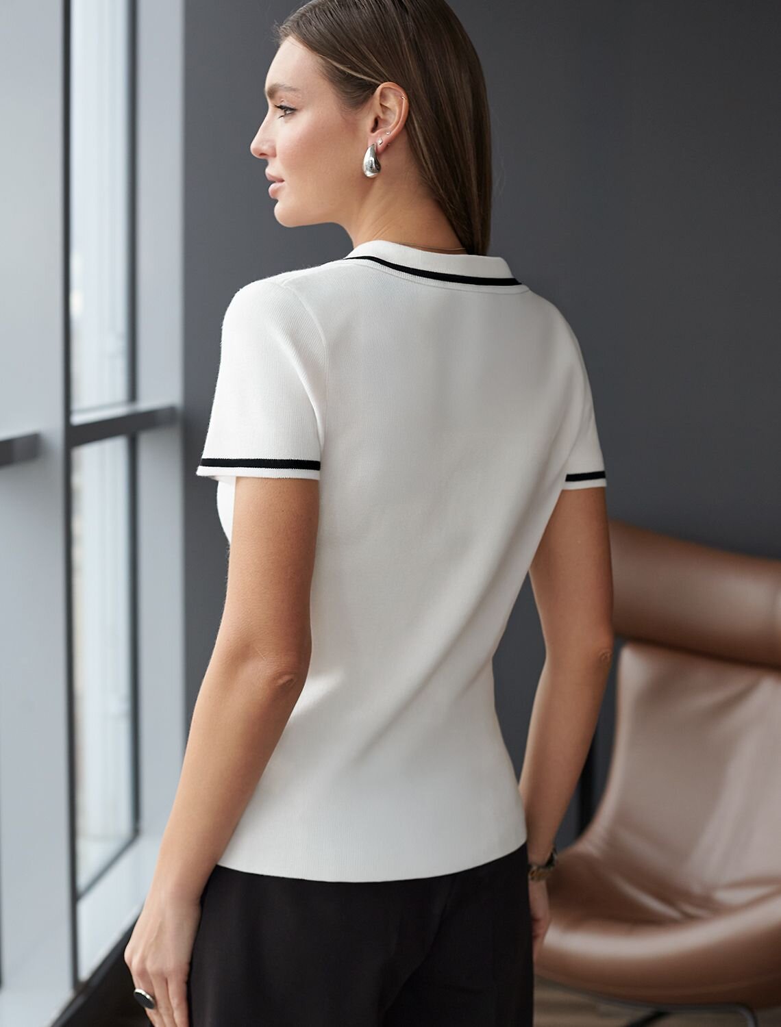 VILATTE Джемпер 576114 D39.389 белый