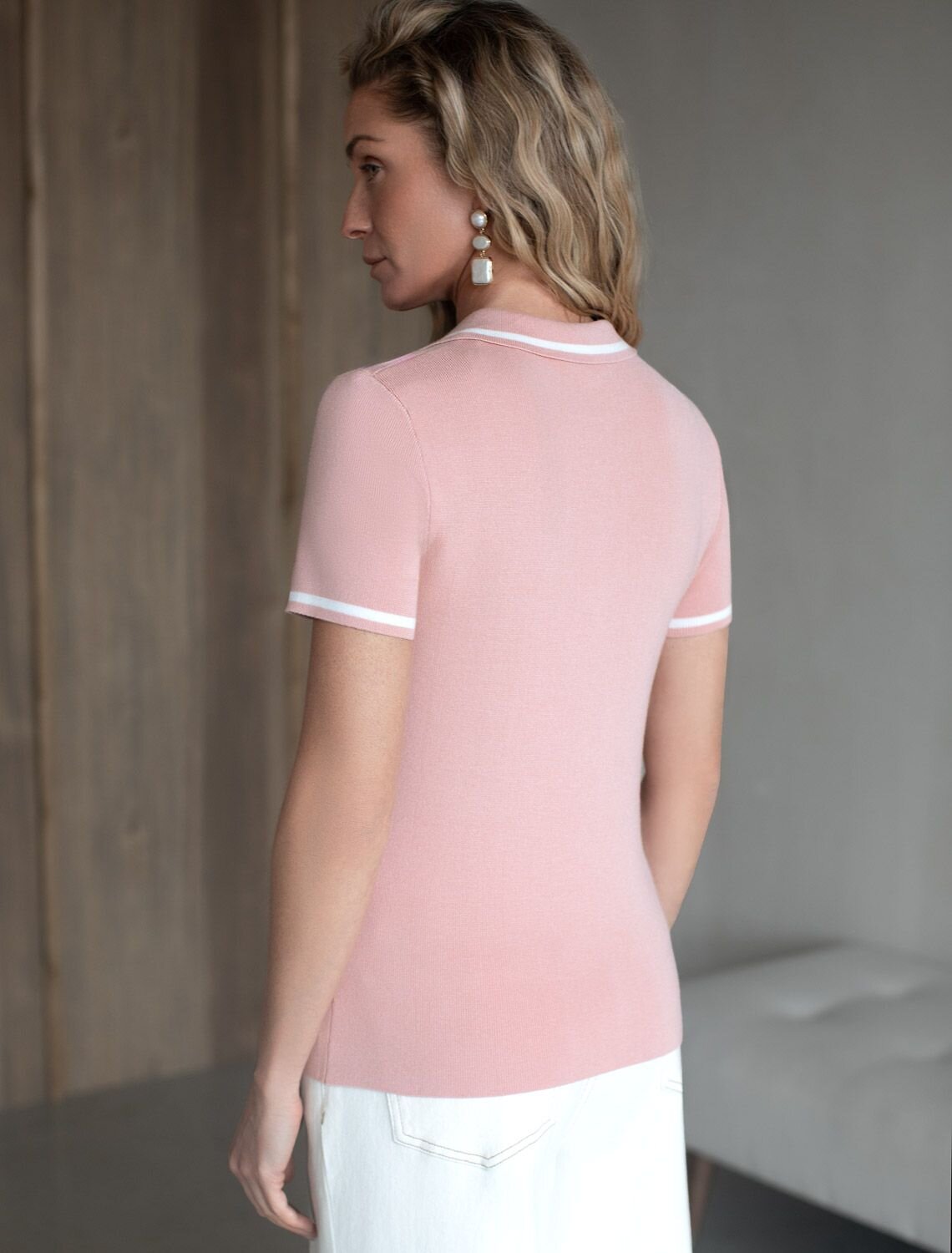 VILATTE Джемпер 576118 D39.389 светло-розовый