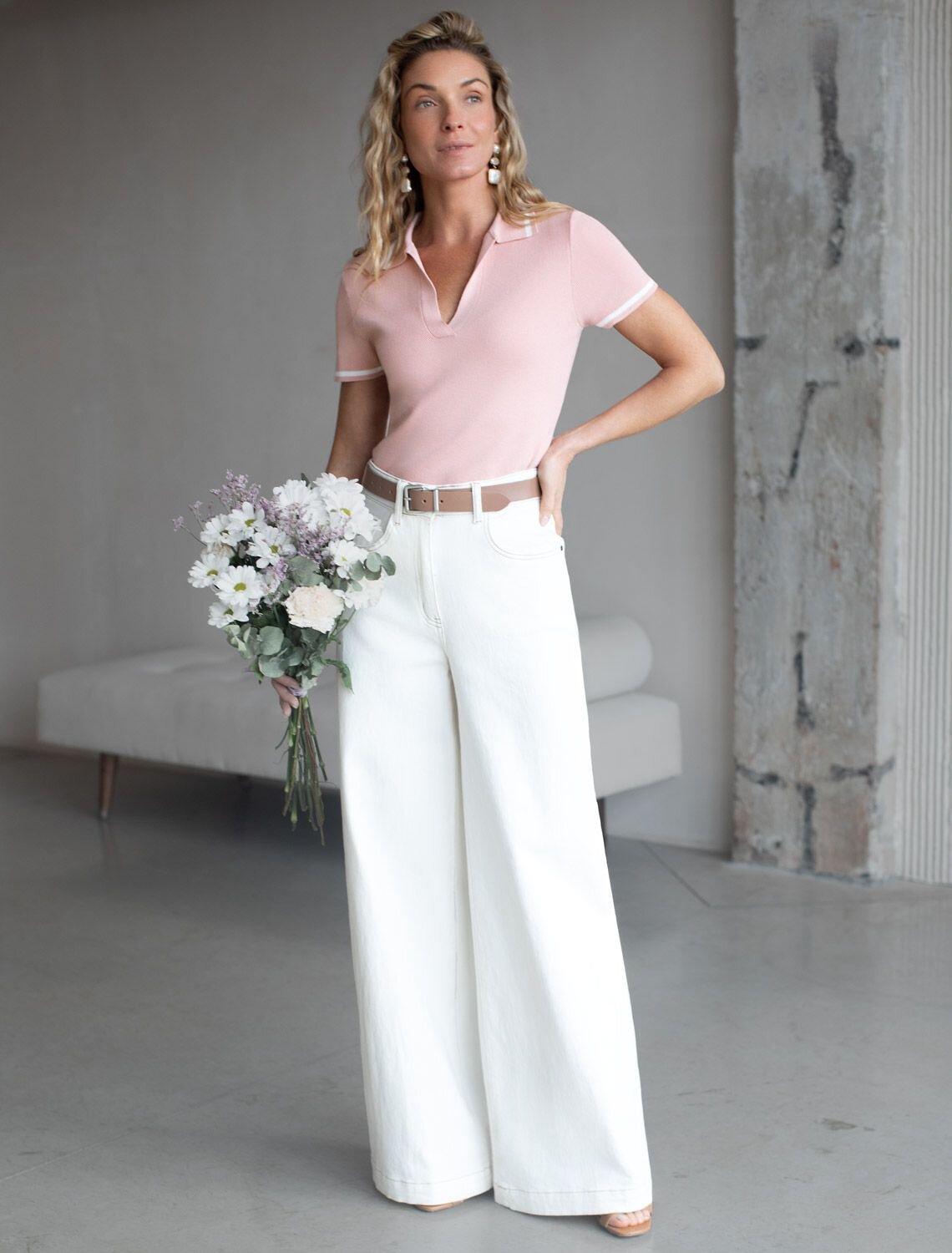 VILATTE Джемпер 576118 D39.389 светло-розовый