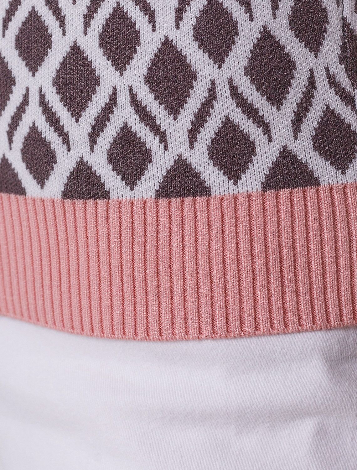 VILATTE Джемпер 576121 D39.402 кофейный-белый