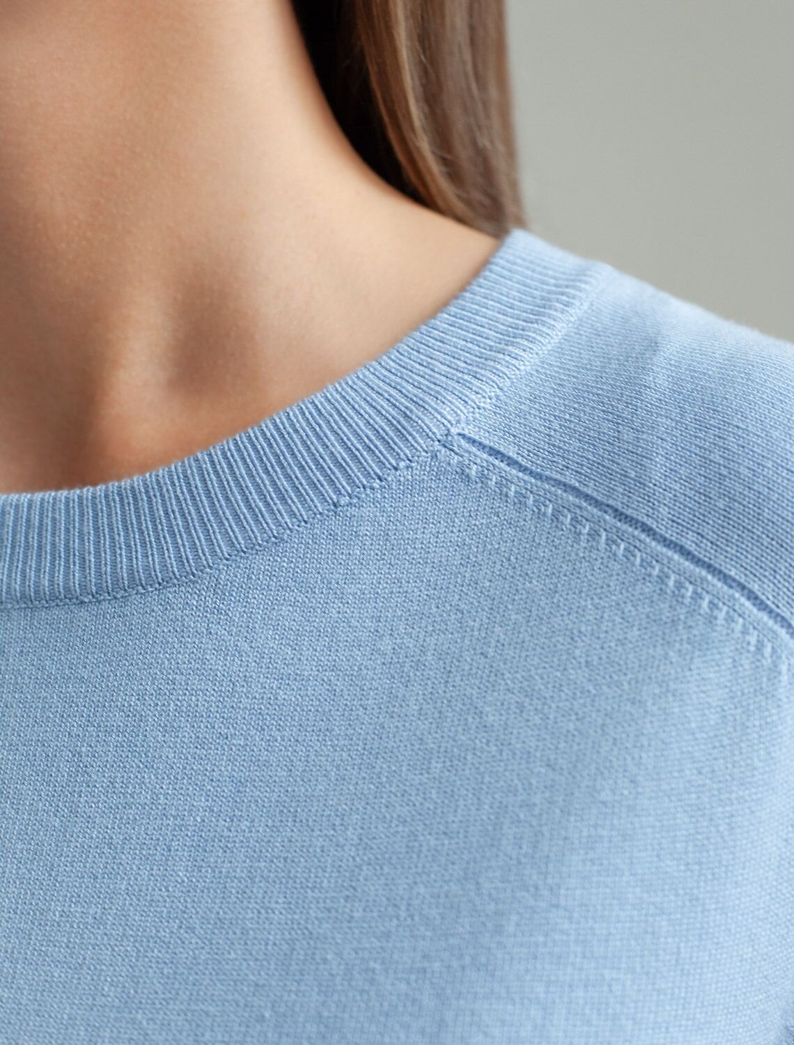 VILATTE Джемпер 576125 D39.403 светло-голубой