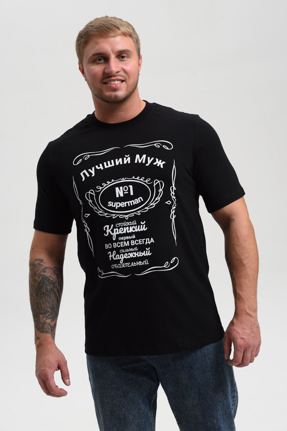 Натали Футболка 576152 8539 черный+супермен