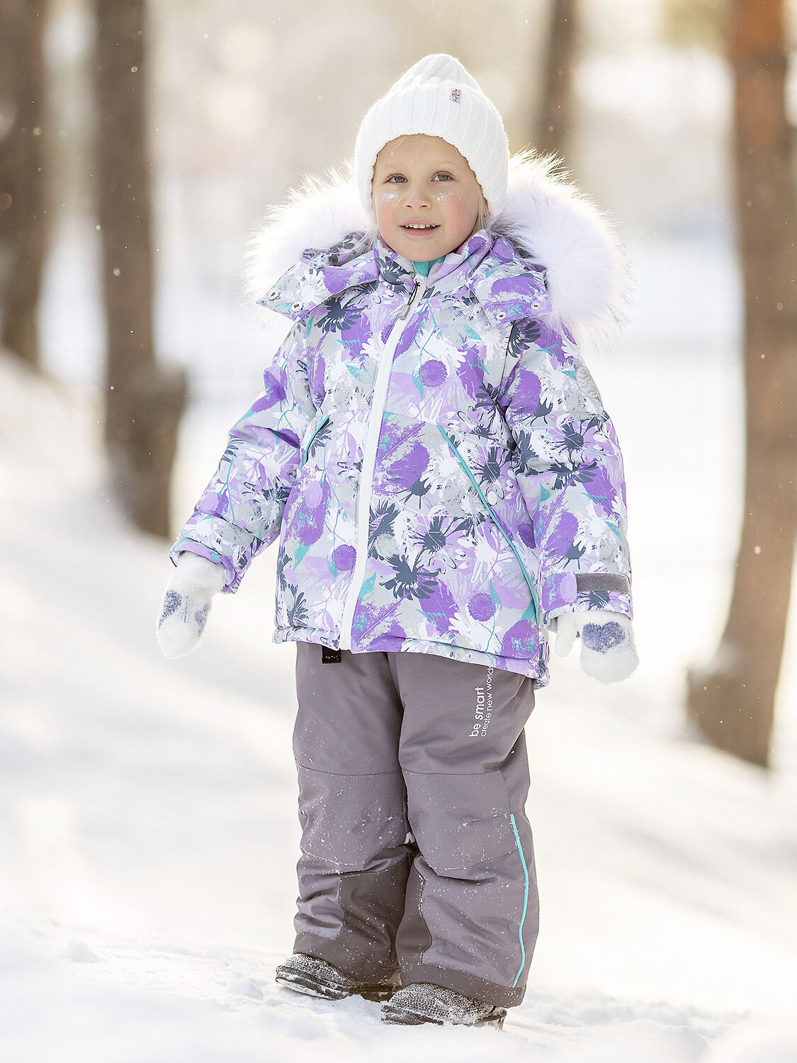 BATIK Комплект 576168 117-23з Лиловый принт/серый